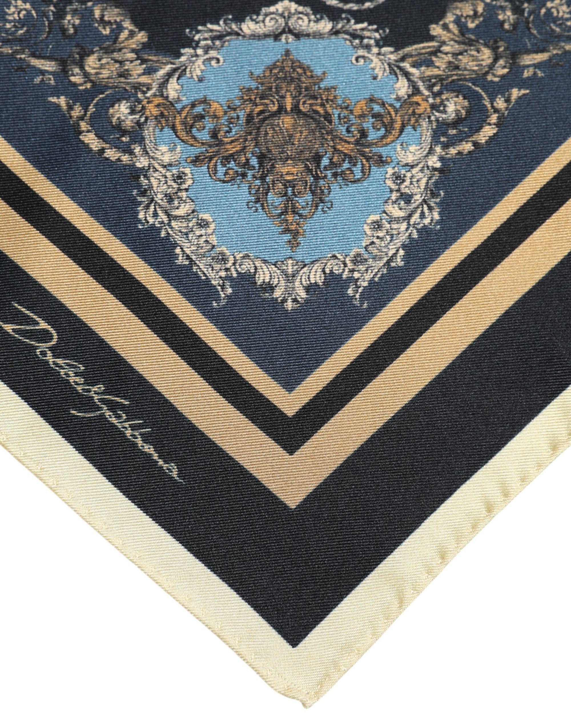 Dolce & Gabbana Multicolor Cashmere Square Men Foulard Scarf