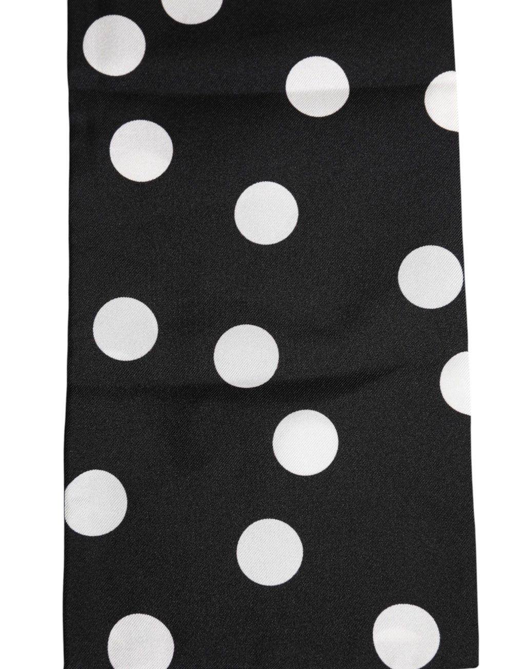 Dolce & Gabbana Black White Polka Dot Silk Men Foulard Scarf