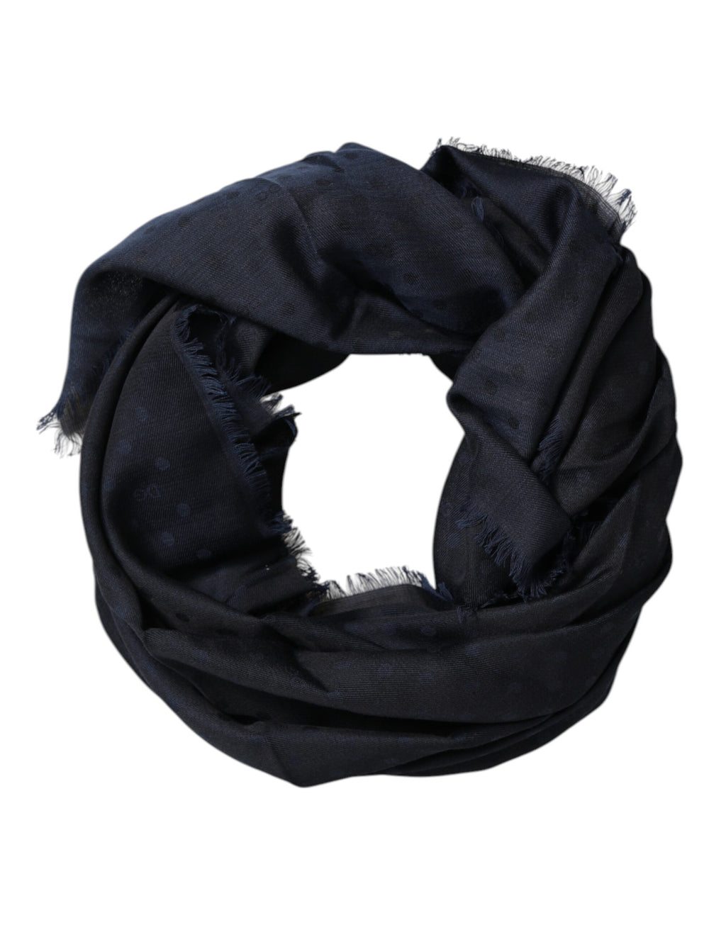 Dolce & Gabbana Black Viscose Fringes Neck Warmer Scarf