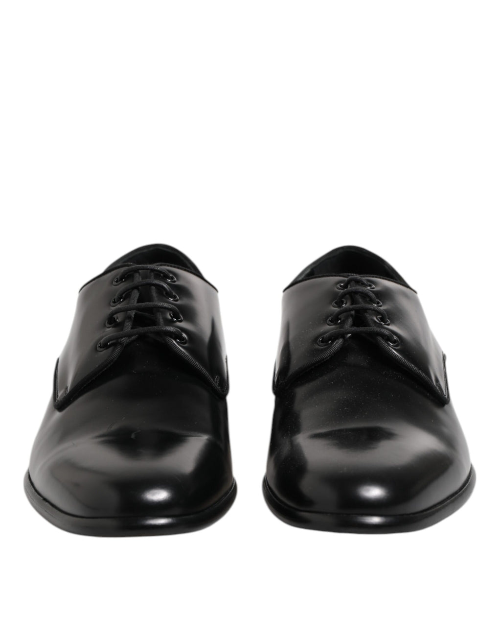 Dolce & Gabbana Black Leather Lace Up Derby Men Dress Shoes