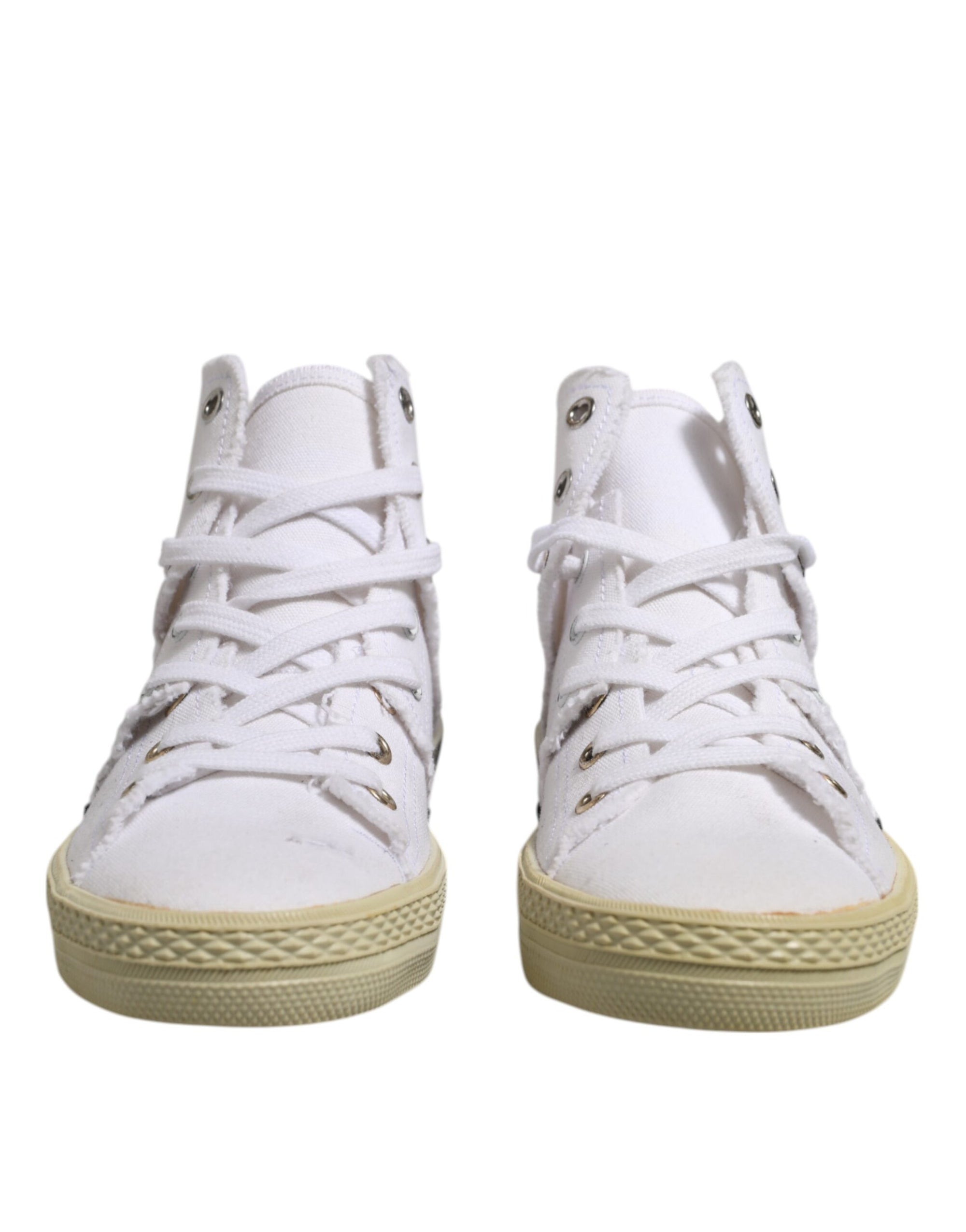 Maison Margiela White Lace Up Mid Top Women Sneakers Shoes