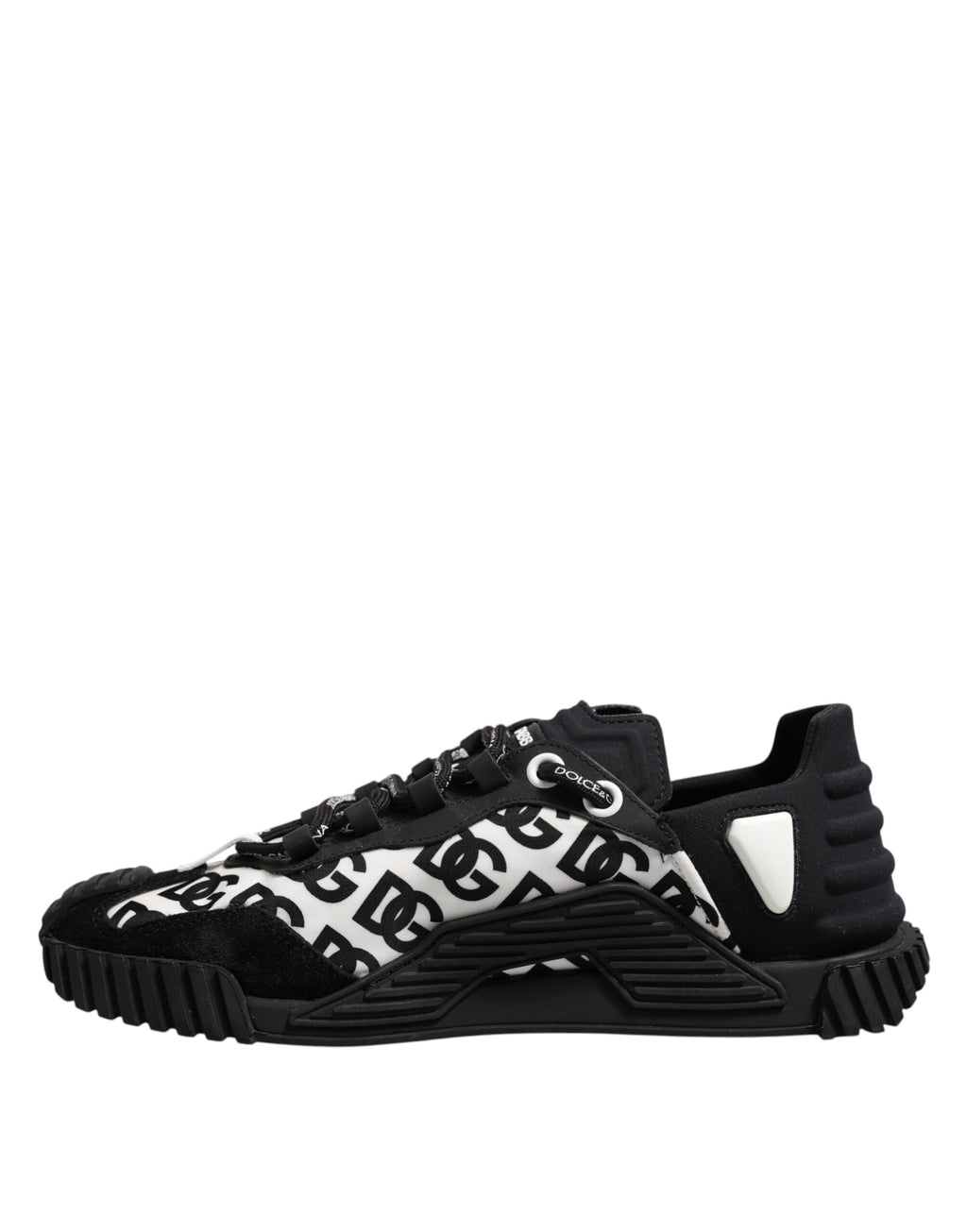 Dolce & Gabbana Black Logo Lace Up Low Top NS1 Sneakers Shoes