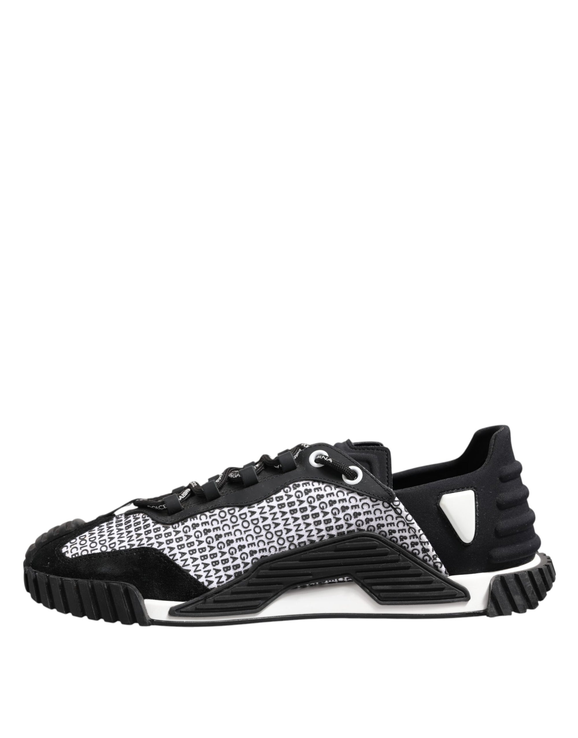 Dolce & Gabbana Black Logo Lace Up Low Top NS1 Sneakers Shoes