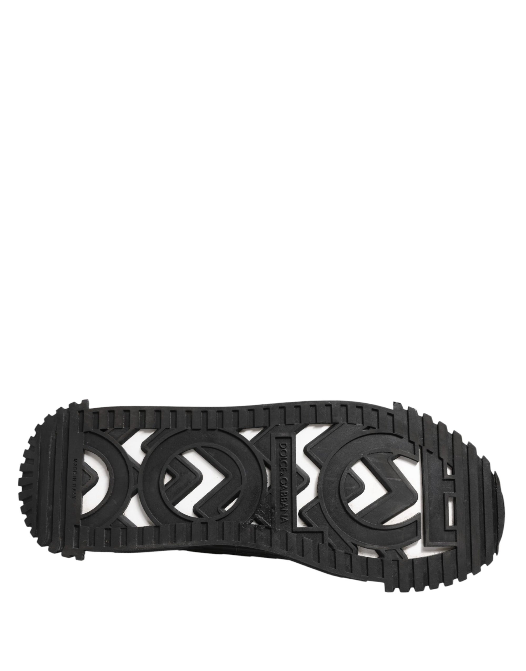 Dolce & Gabbana Black Logo Lace Up Low Top NS1 Sneakers Shoes