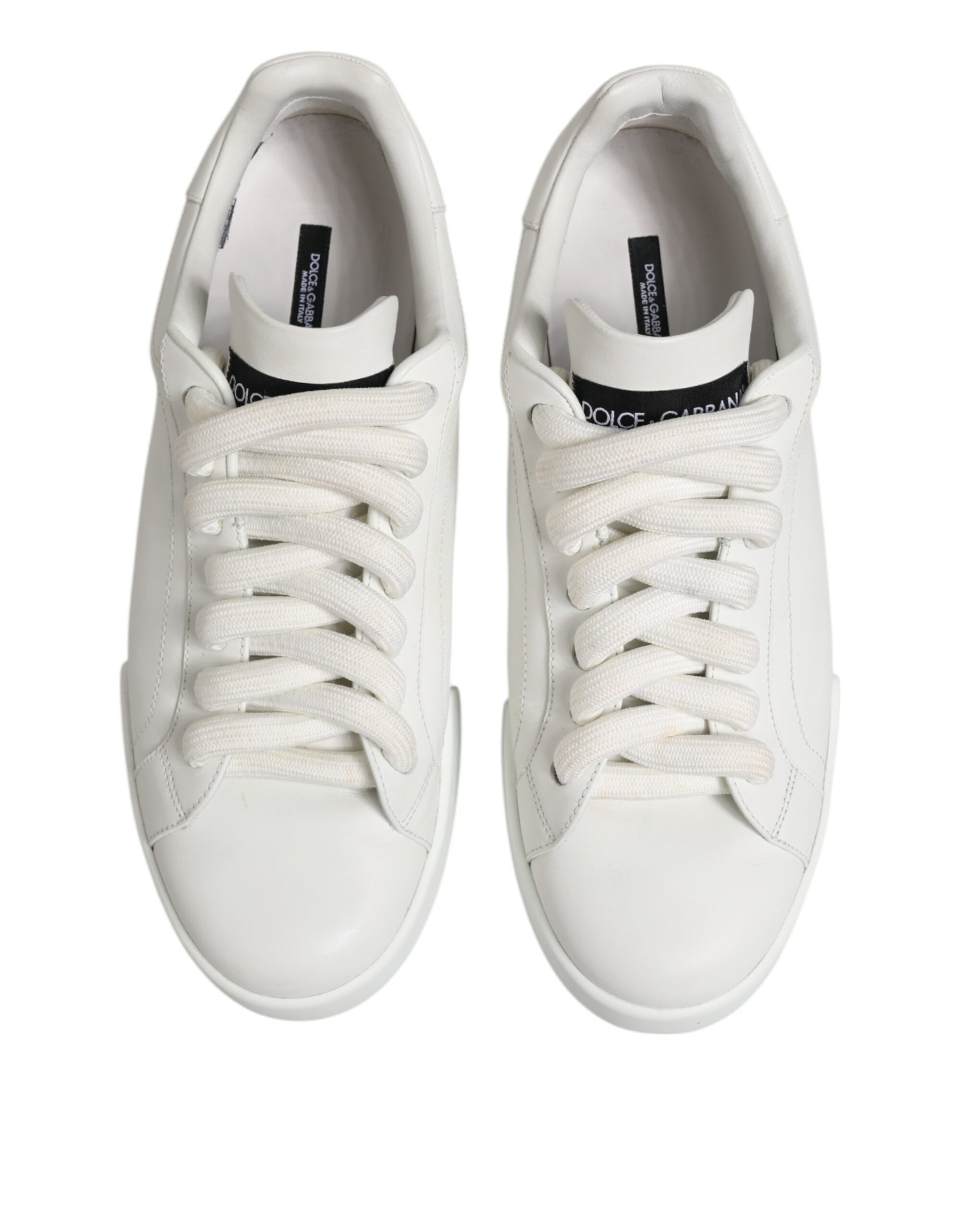Dolce & Gabbana White Logo Lace Up Low Top Men Sneakers Shoes