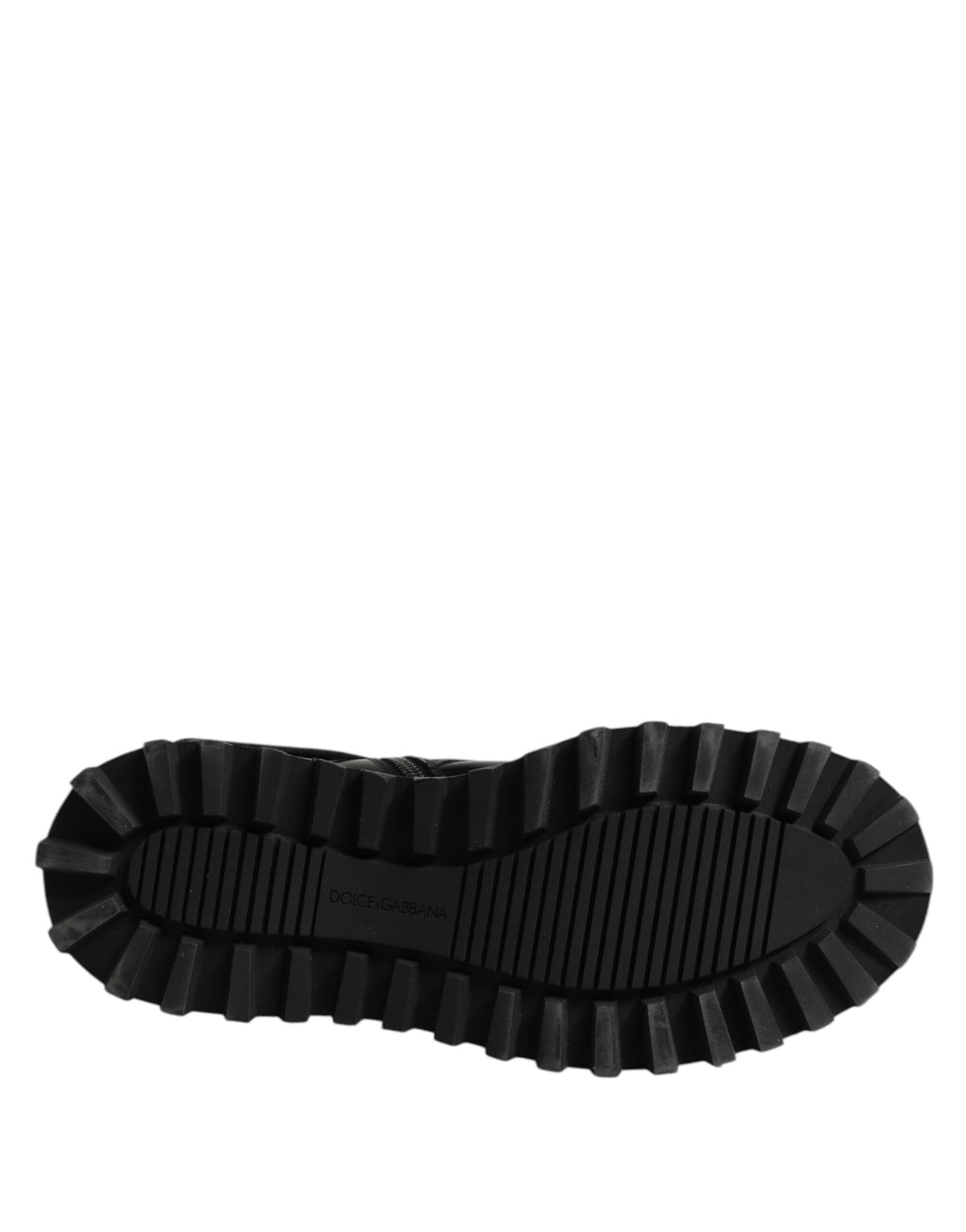 Dolce & Gabbana Black Leather Logo Ankle Boots Lace Up Shoes