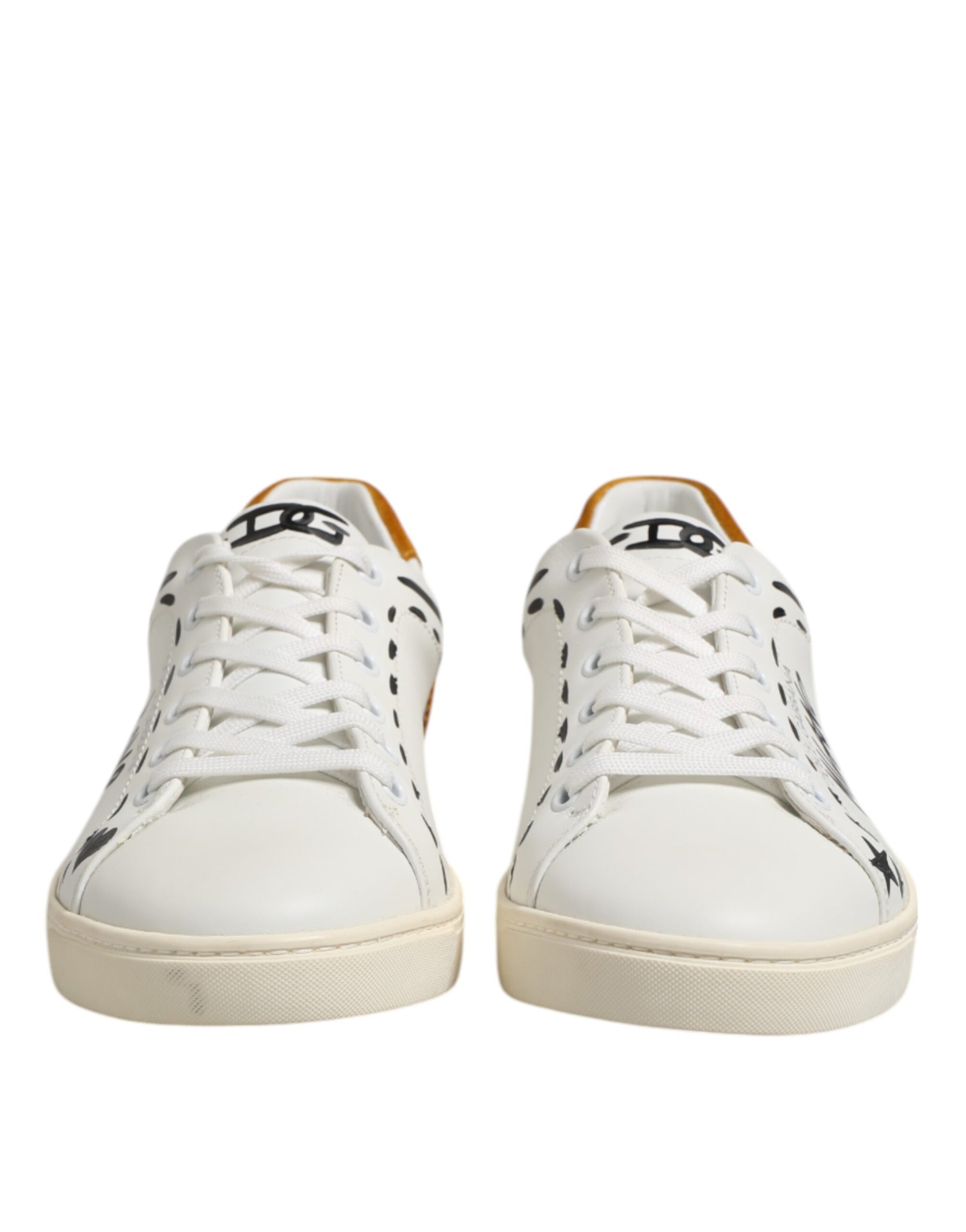 Dolce & Gabbana White Leather MILANO Low Top Sneakers Shoes