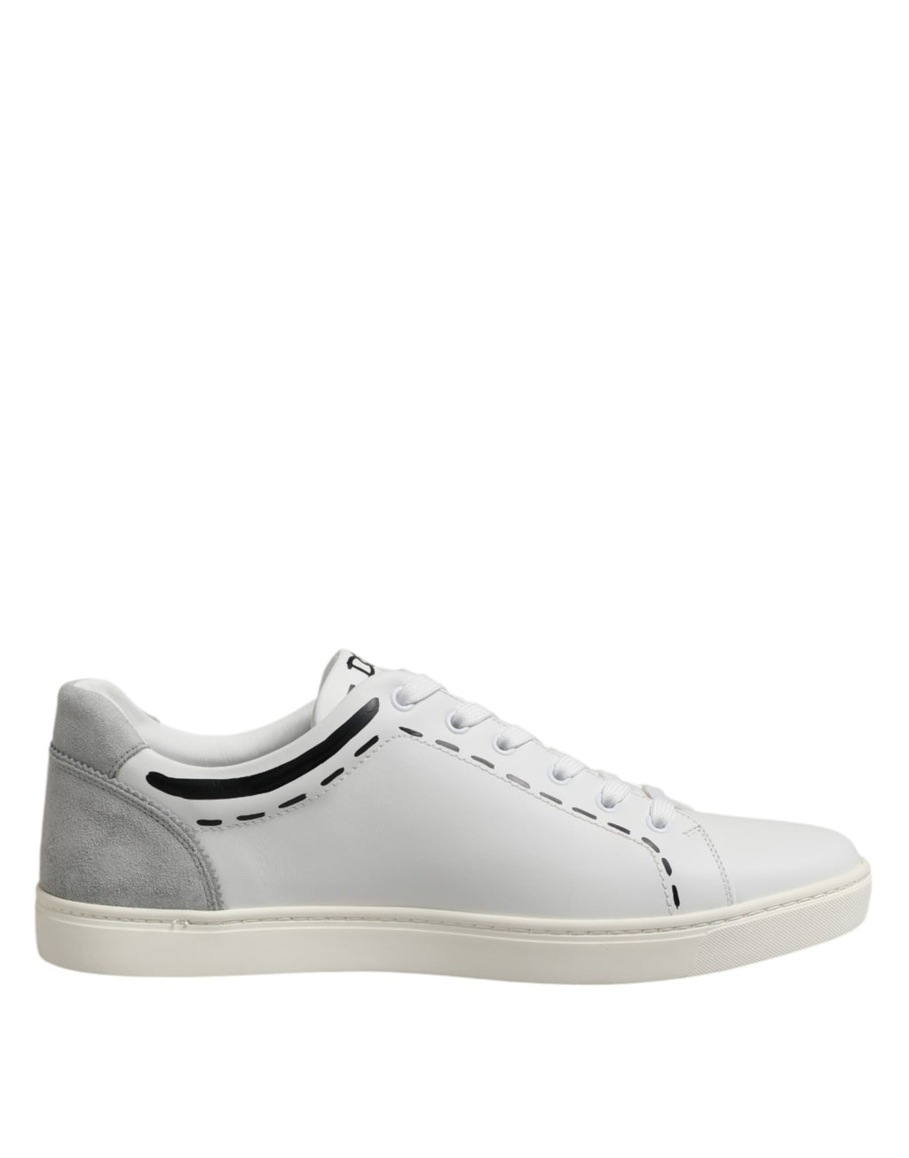 Dolce & Gabbana White Leather MILANO Low Top Sneakers Shoes