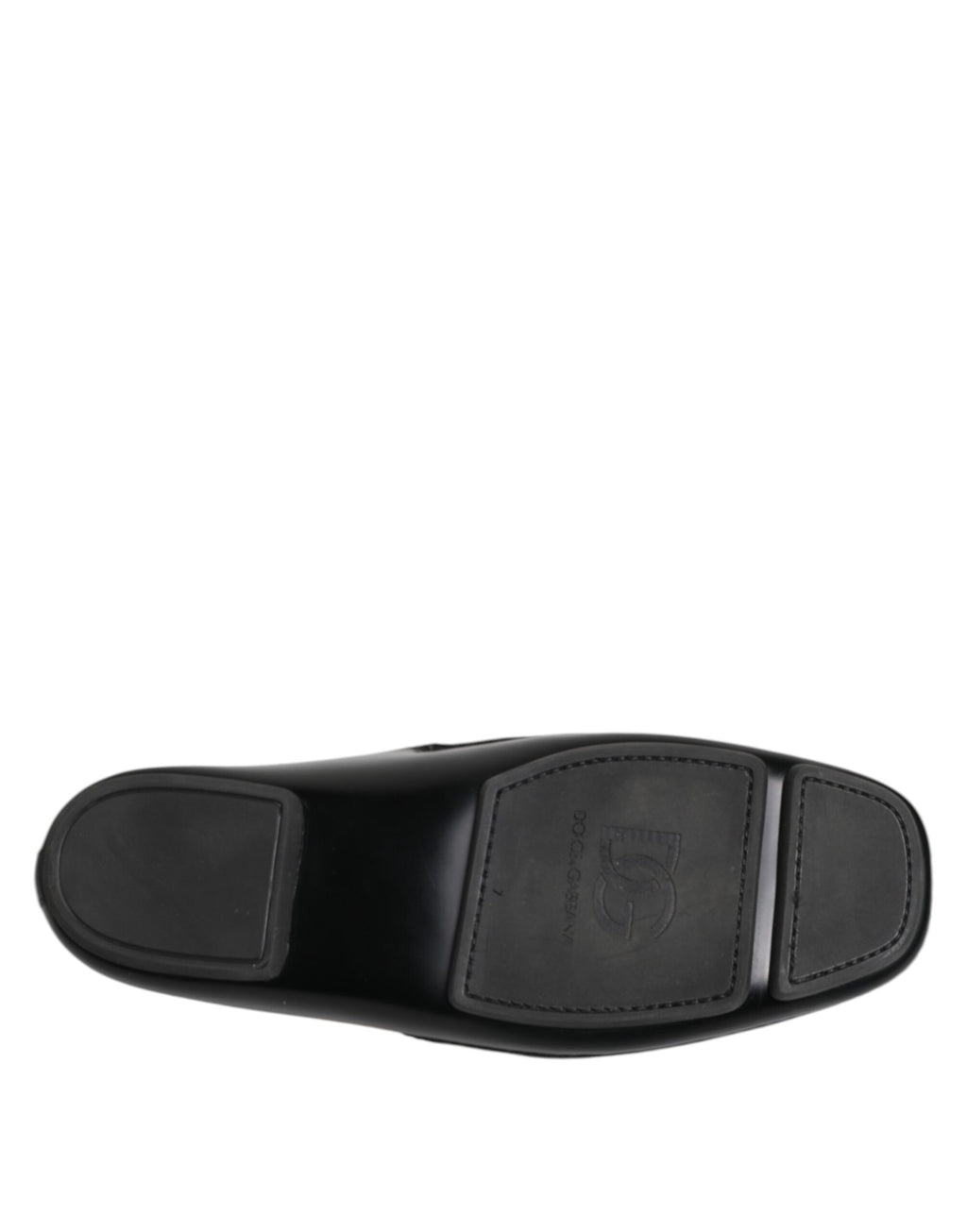Dolce & Gabbana Black Logo Leather Men Slip On Sandals Shoes