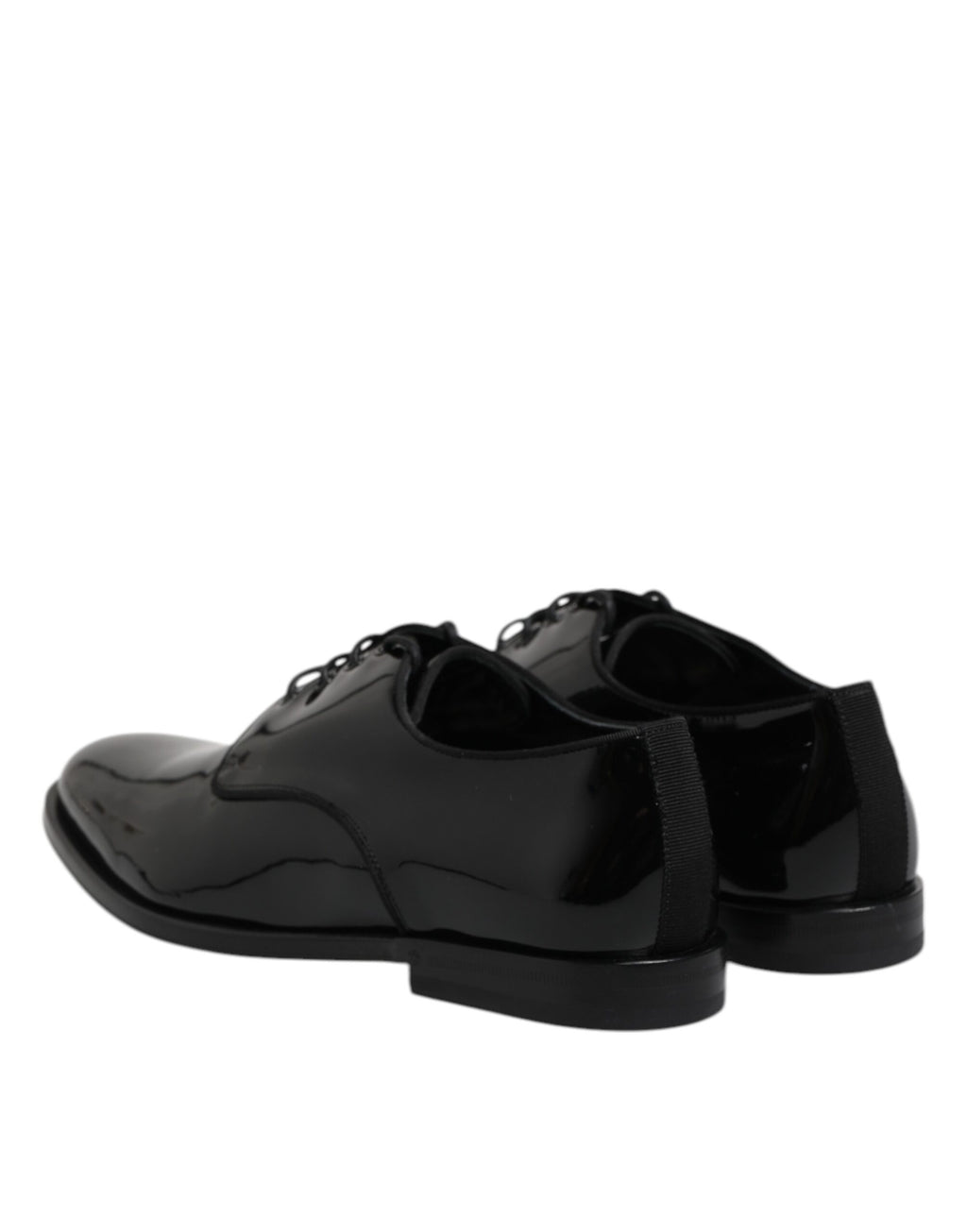 Dolce & Gabbana Black Patent Leather Derby Formal Dress Shoes