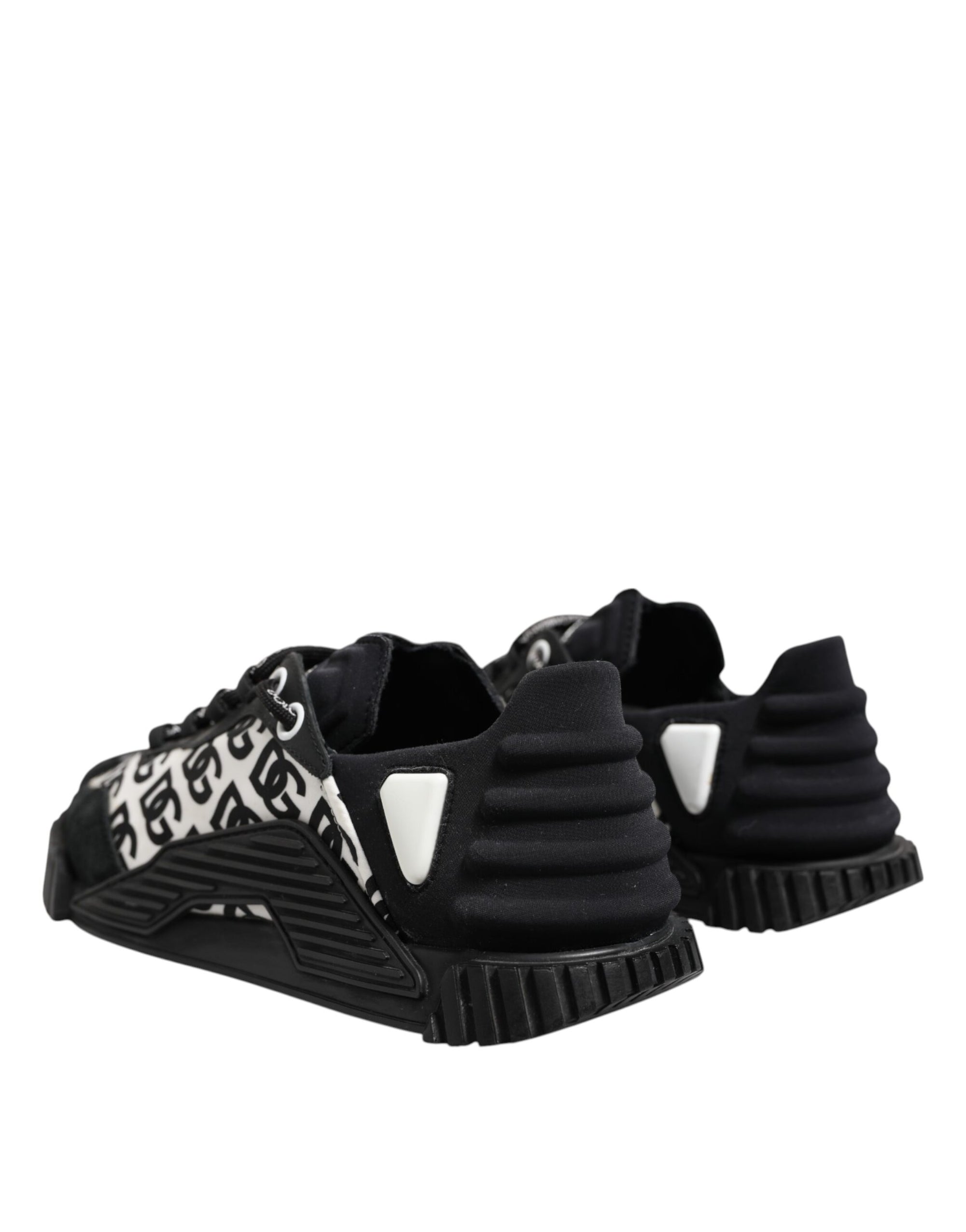 Dolce & Gabbana Black Logo Lace Up Low Top NS1 Sneakers Shoes