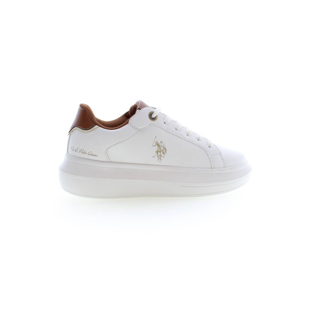 U.S. POLO ASSN. White Polyester Sneaker