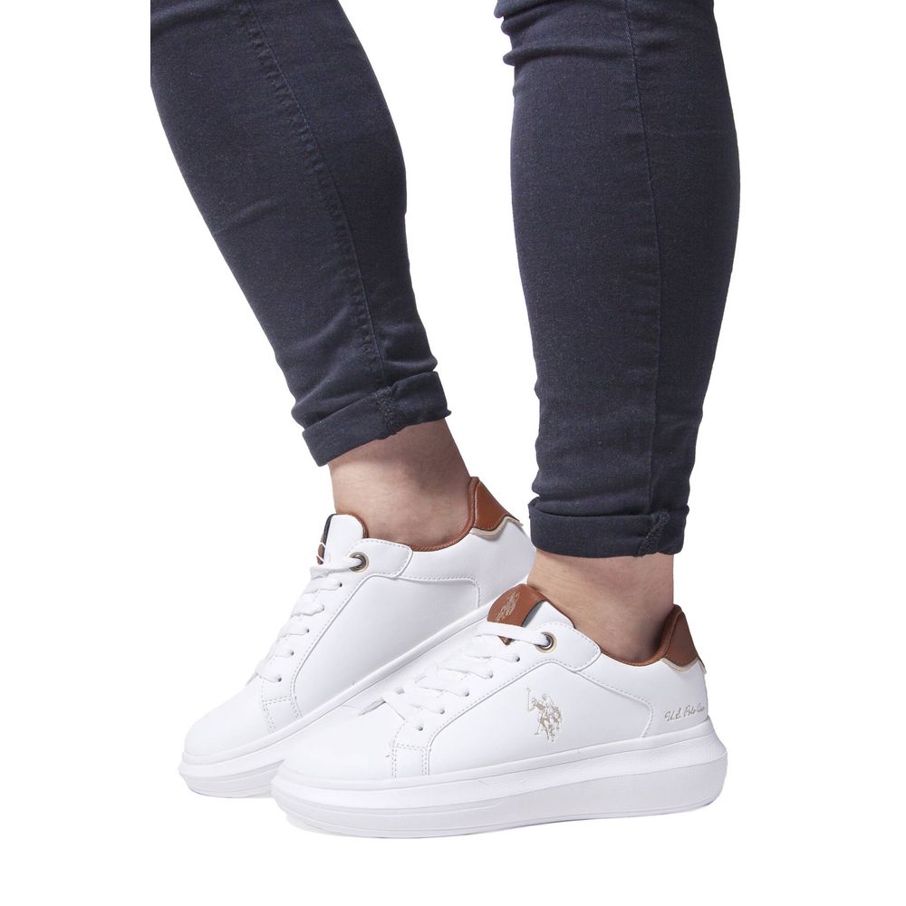U.S. POLO ASSN. White Polyester Sneaker