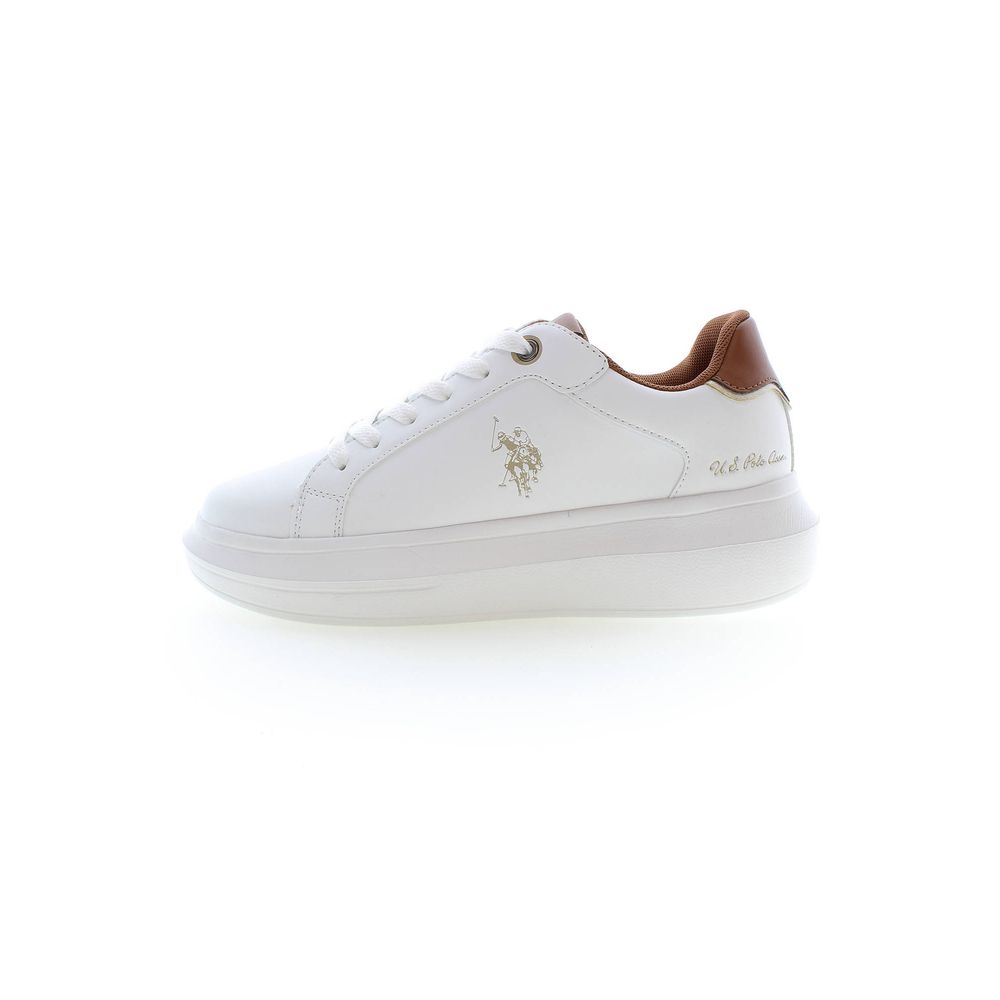 U.S. POLO ASSN. White Polyester Sneaker