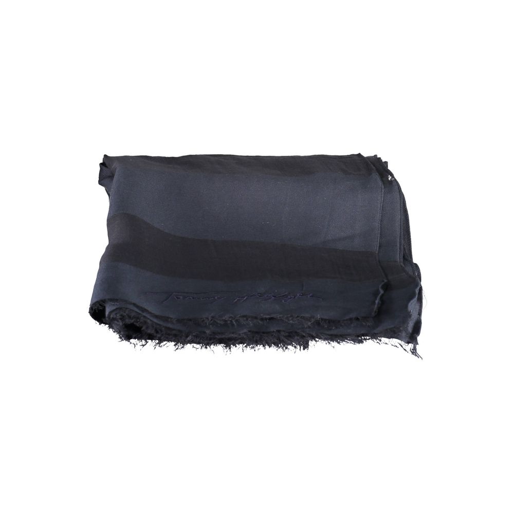 Tommy Hilfiger Blue Cotton Scarf