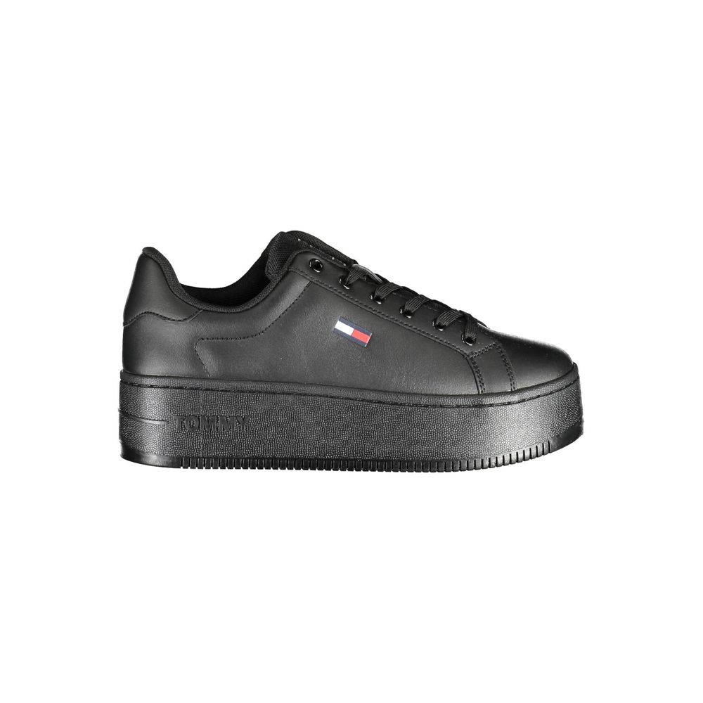 Tommy Hilfiger Black Polyester Sneaker