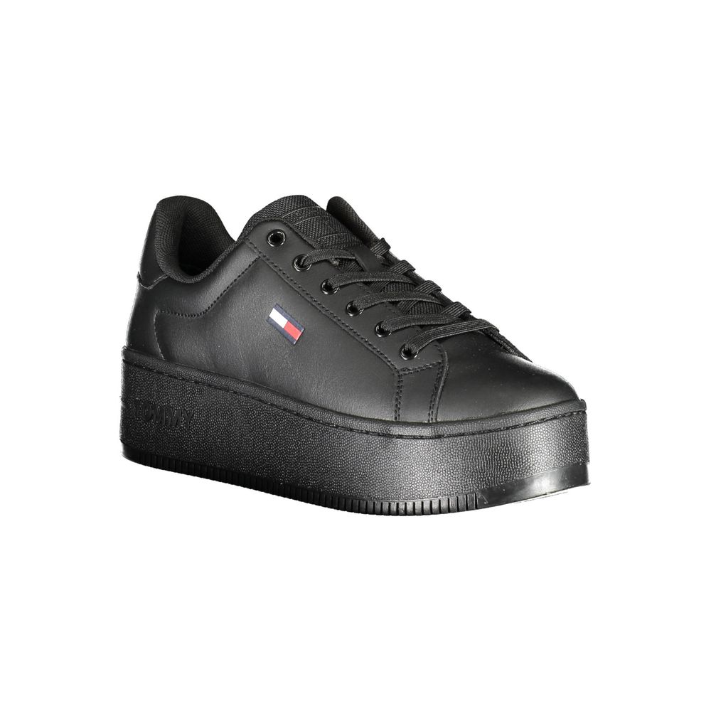 Tommy Hilfiger Black Polyester Sneaker