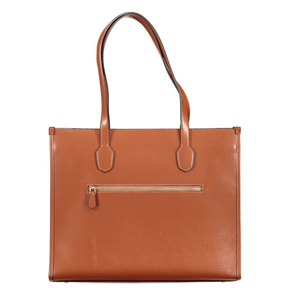 Guess Jeans Brown Polyethylene Handbag