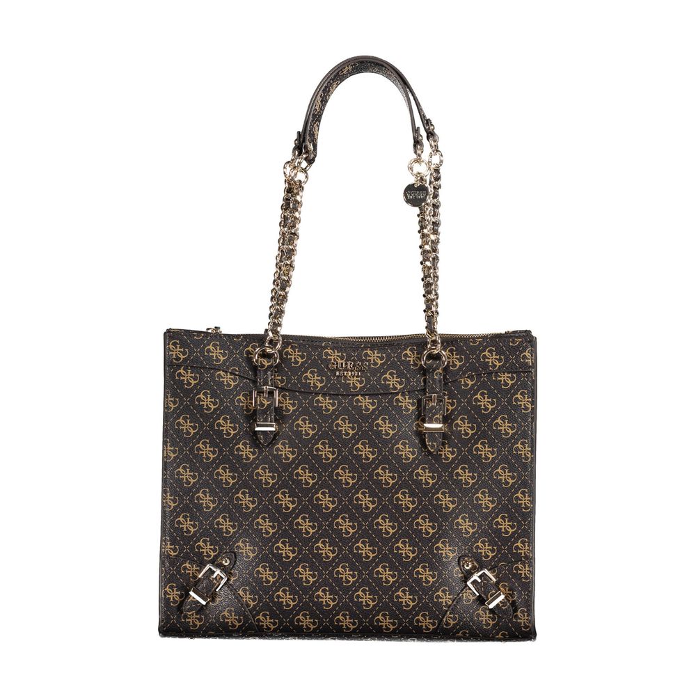 Guess Jeans Brown Polyethylene Handbag