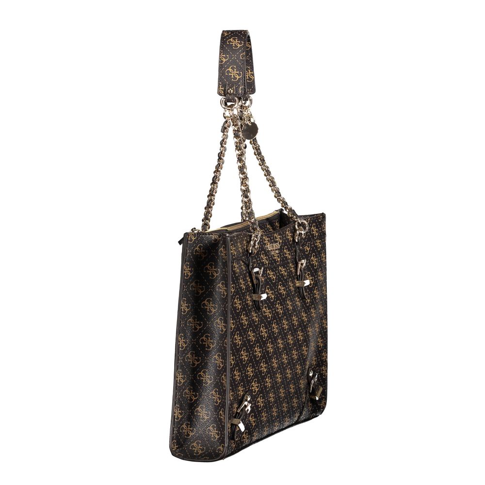 Guess Jeans Brown Polyethylene Handbag