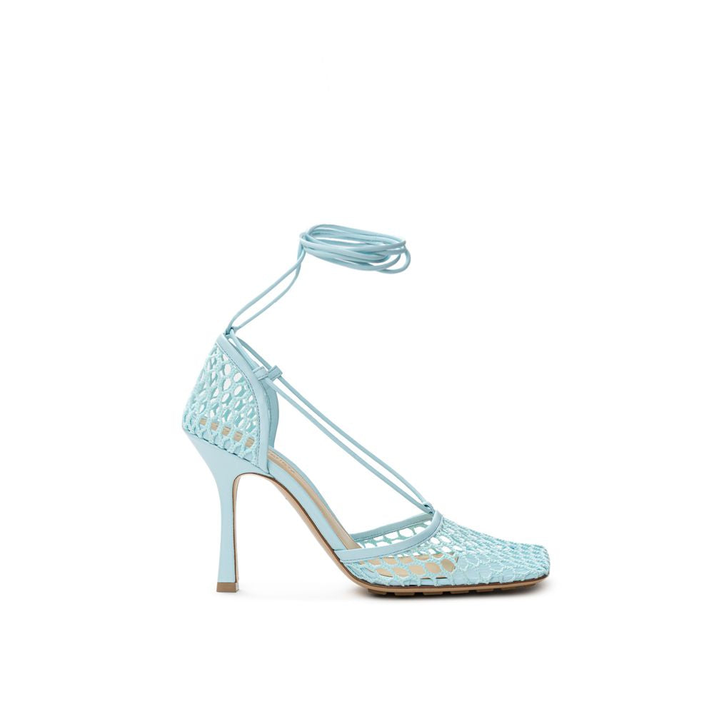 Bottega Veneta Blue Fabric And Leather Sandal