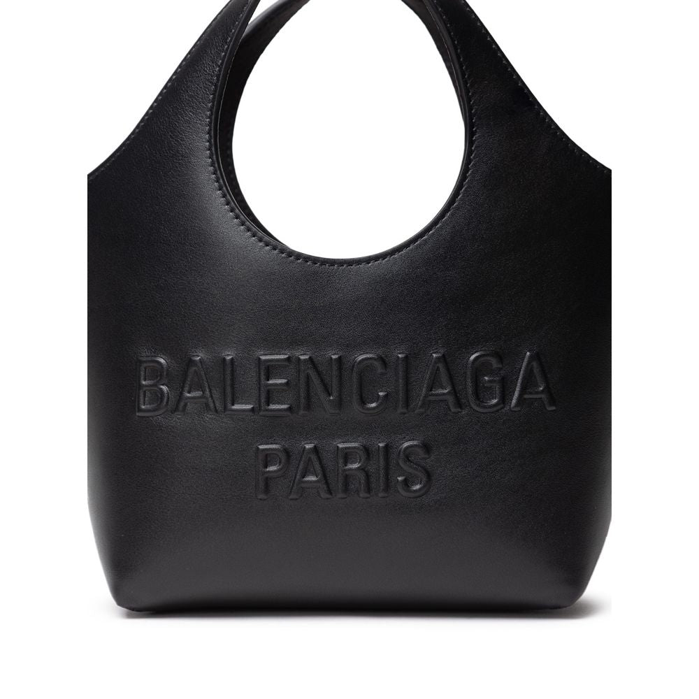 Balenciaga Black Leather Tote Bag