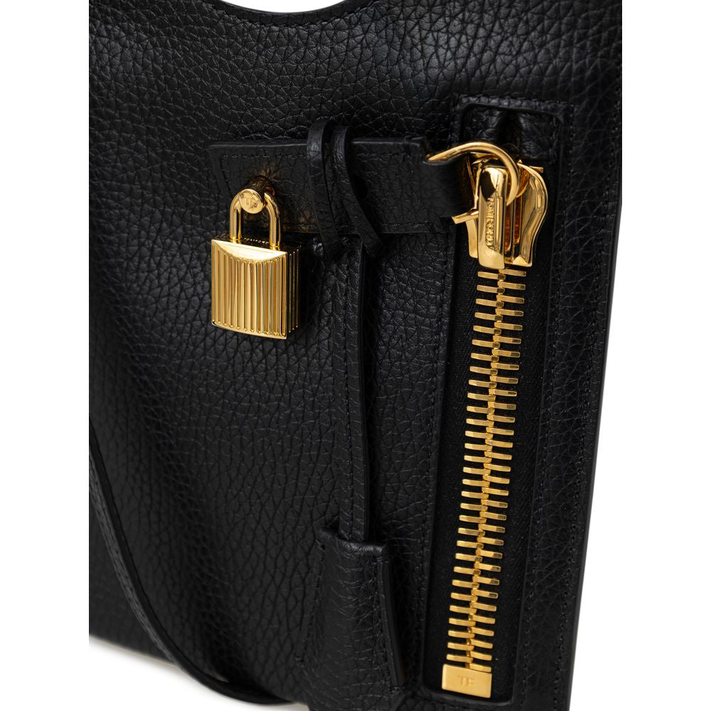 Tom Ford Black Leather Shoulder Bag