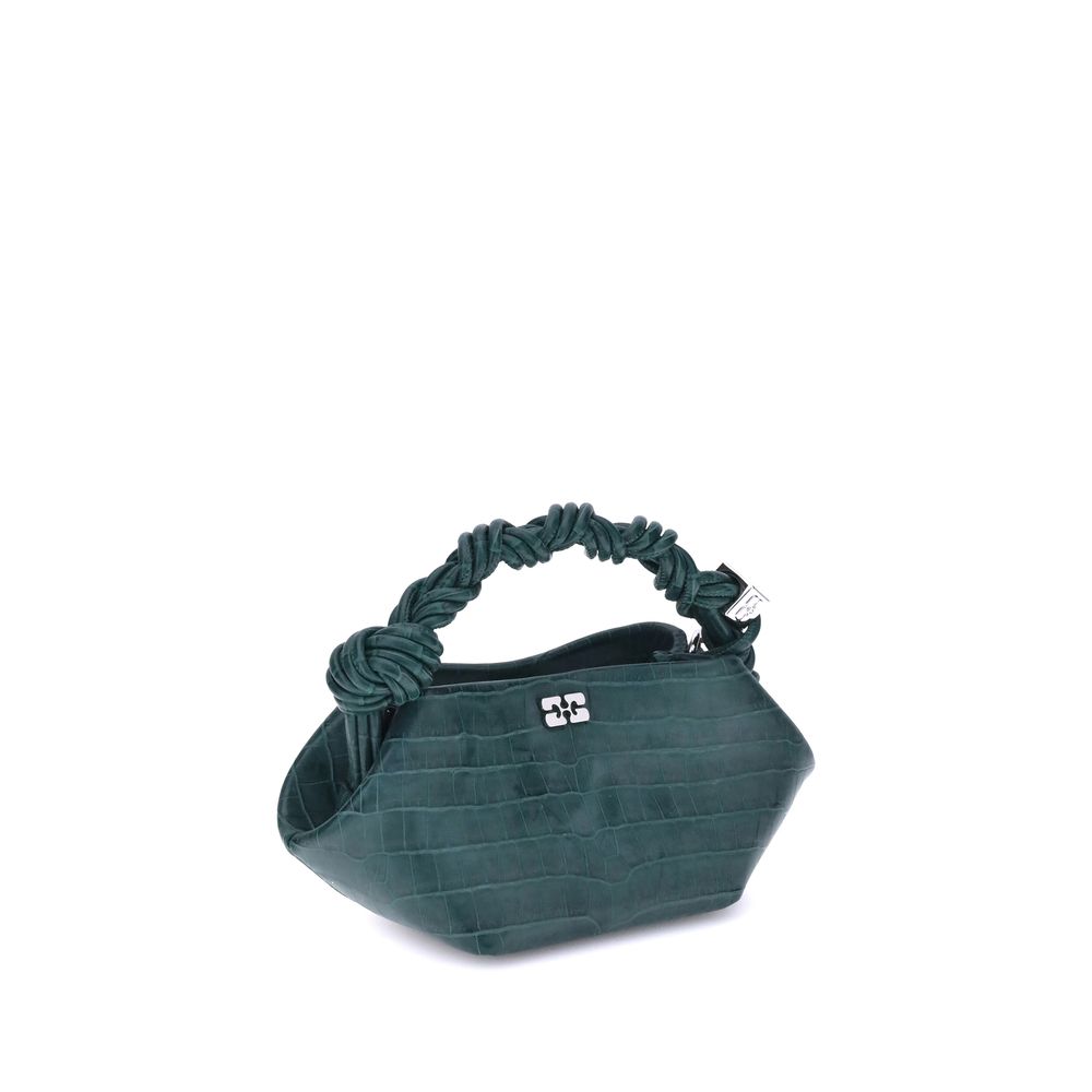 Ganni Bou mini crocodile patent leather Handbag