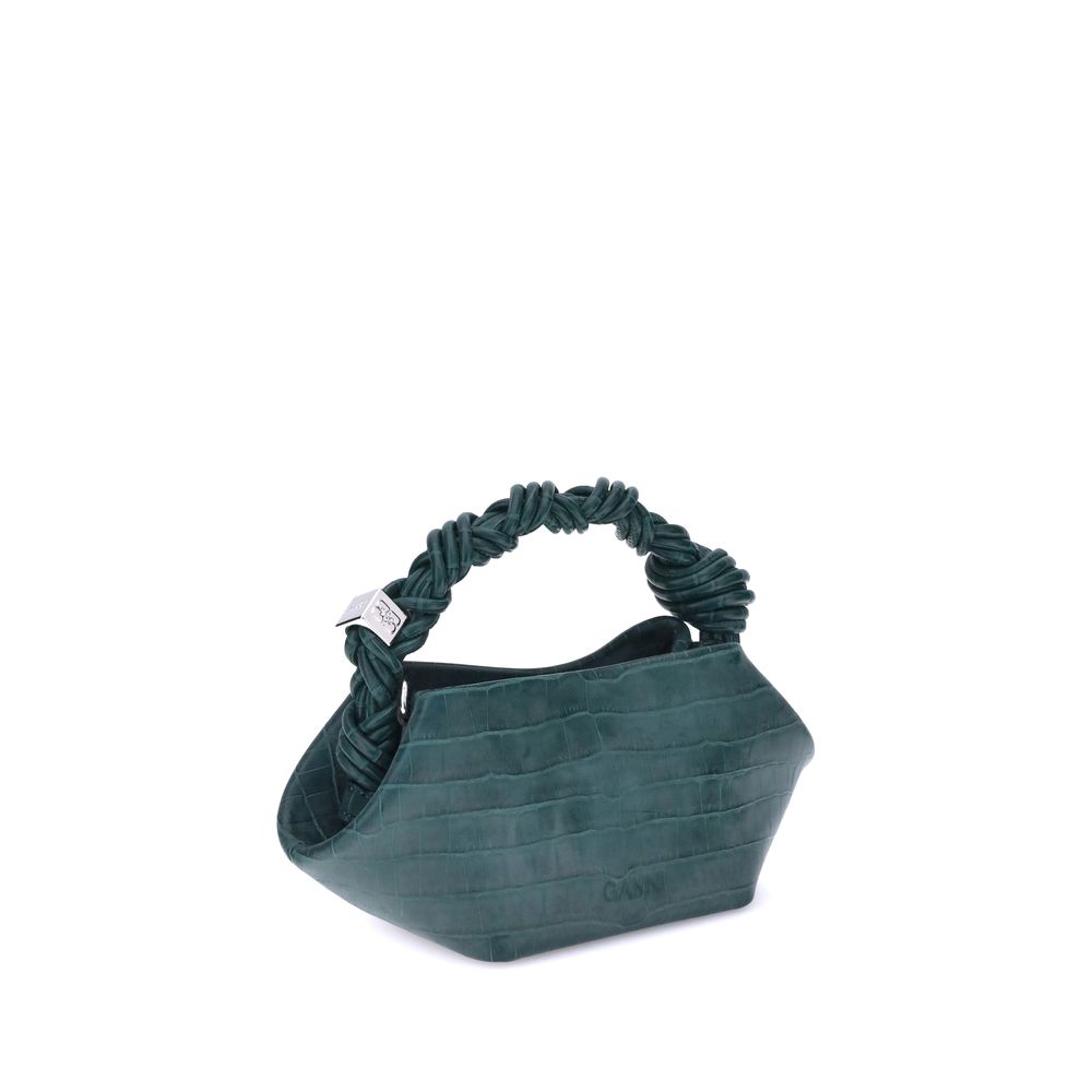 Ganni Bou mini crocodile patent leather Handbag
