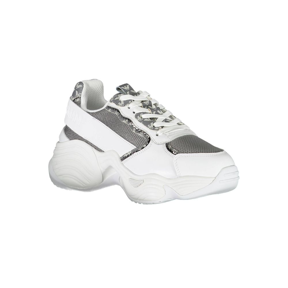 Emporio Armani White Polyester Sneaker