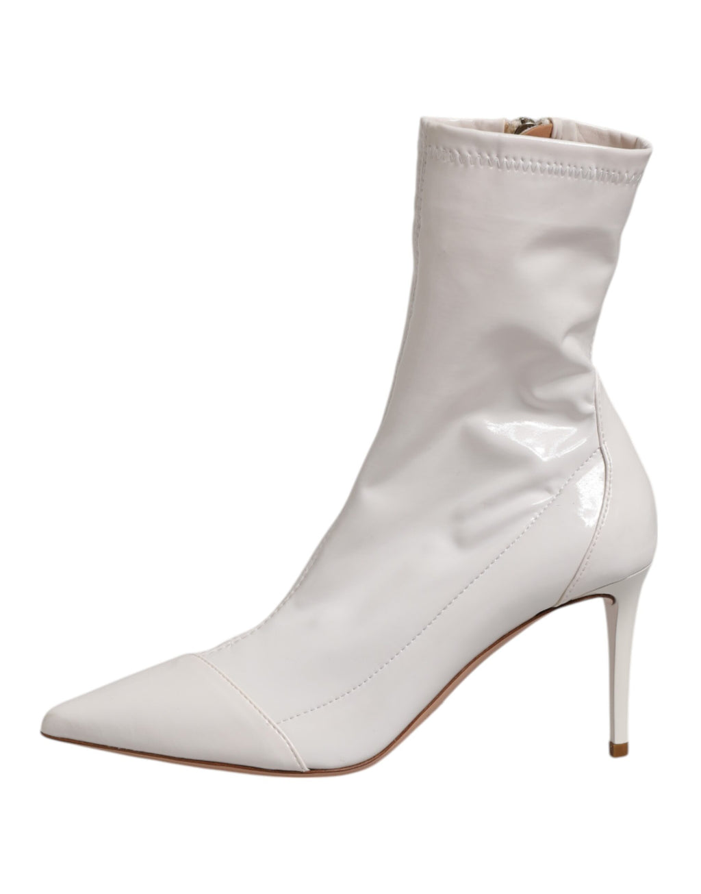 Elisabetta Franchi White Stiletto Heels Mid Calf Boots Shoes