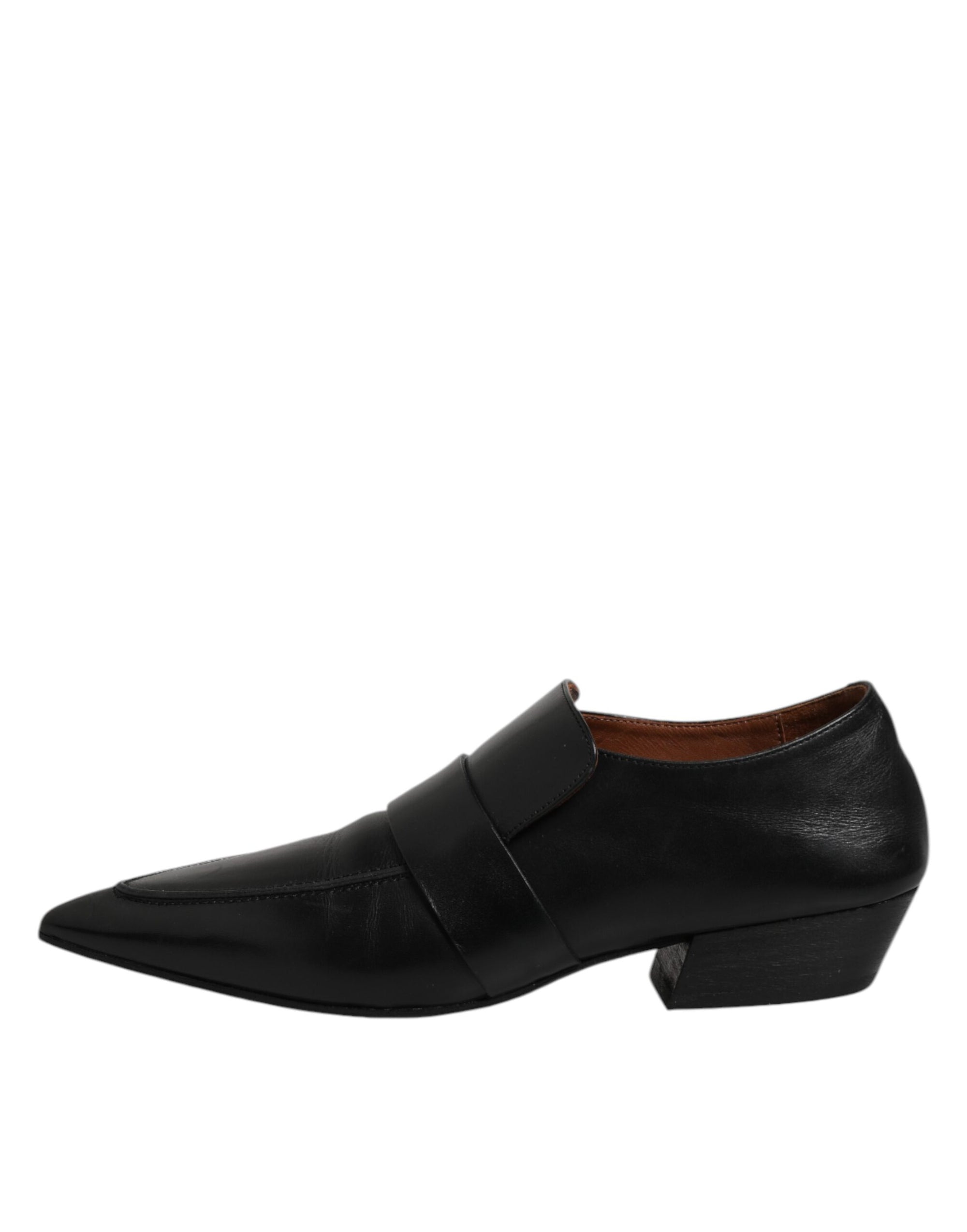 Marsell Black Soft Leather Loafer Pointed Toe Slip On Shoes