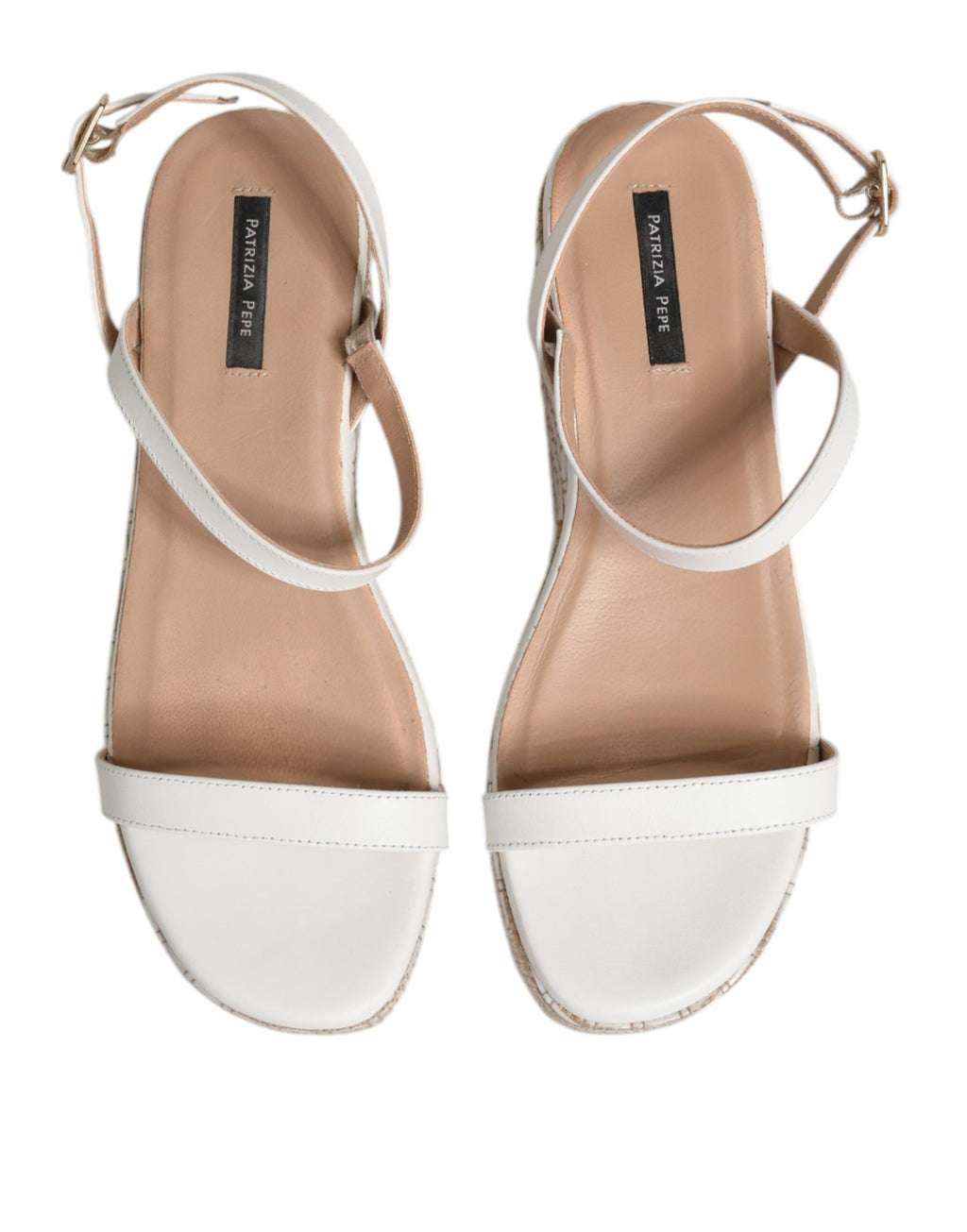 Patrizia Pepe White Espadrilles Ankle Strap Sandals Shoes