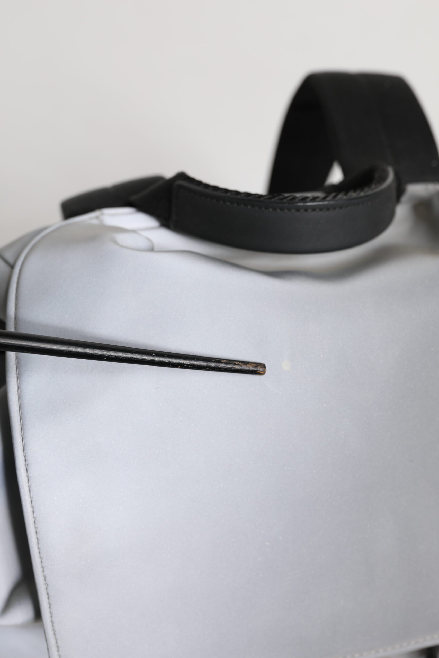 Dolce & Gabbana Gray Palermo Reflector Buckles Drawstring Backpack Bag