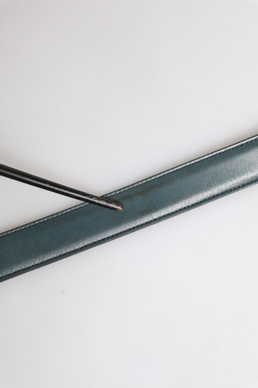 Dolce & Gabbana Green Classic Leather Metal Logo Buckle Belt