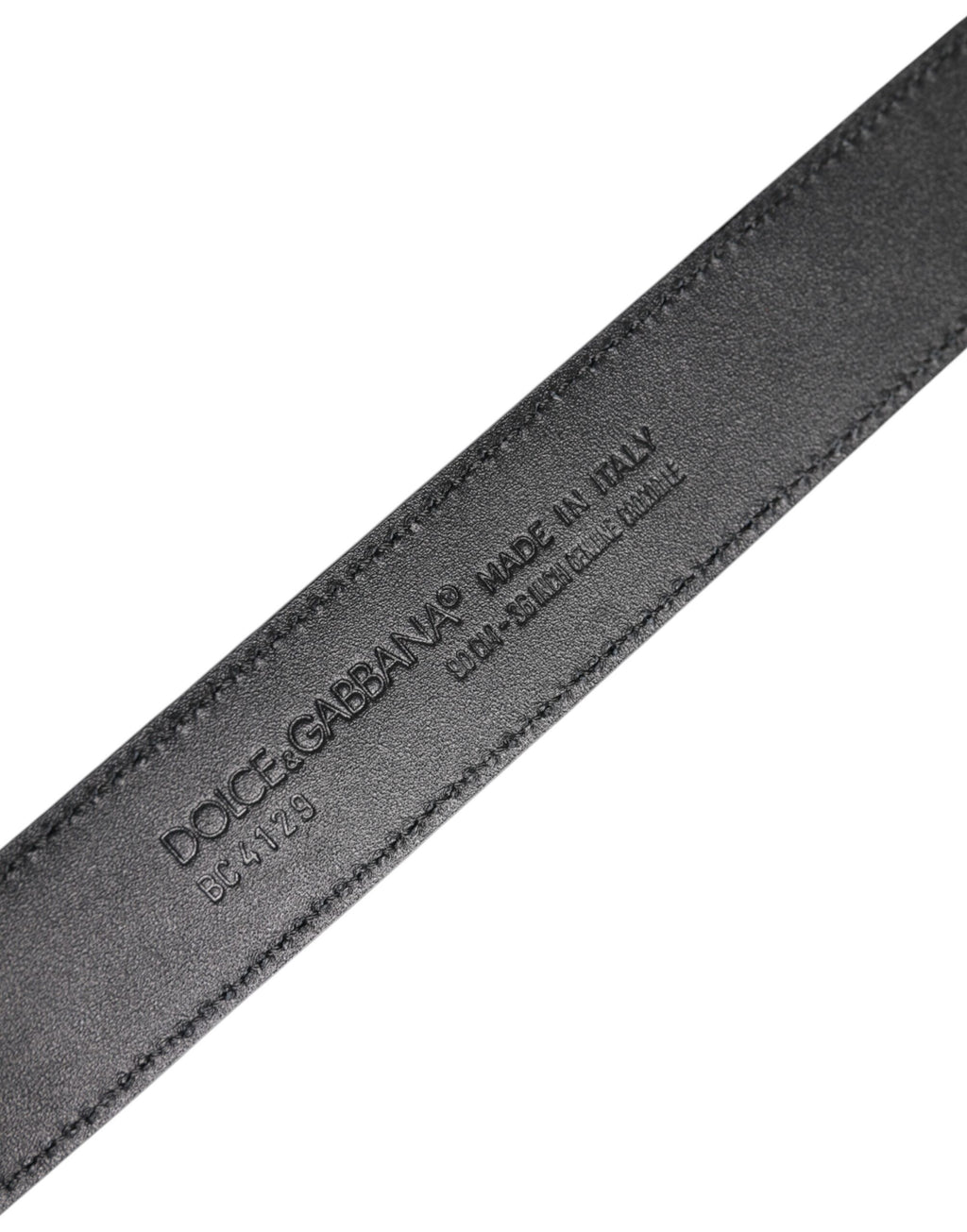 Dolce & Gabbana Black Leather Classic Metal DG Buckle Belt