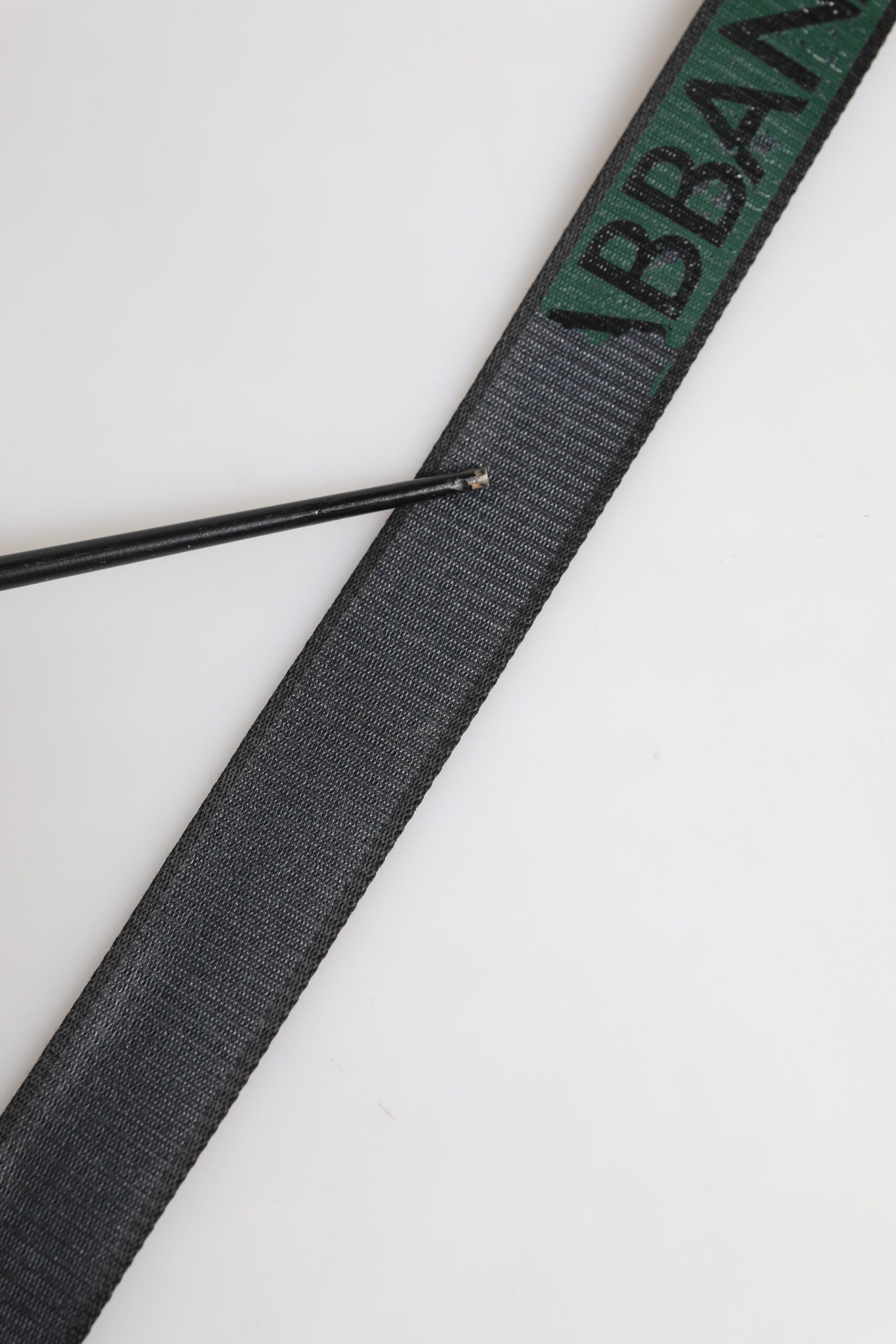 Dolce & Gabbana Green Black Polyester DG Logo Buckle Belt