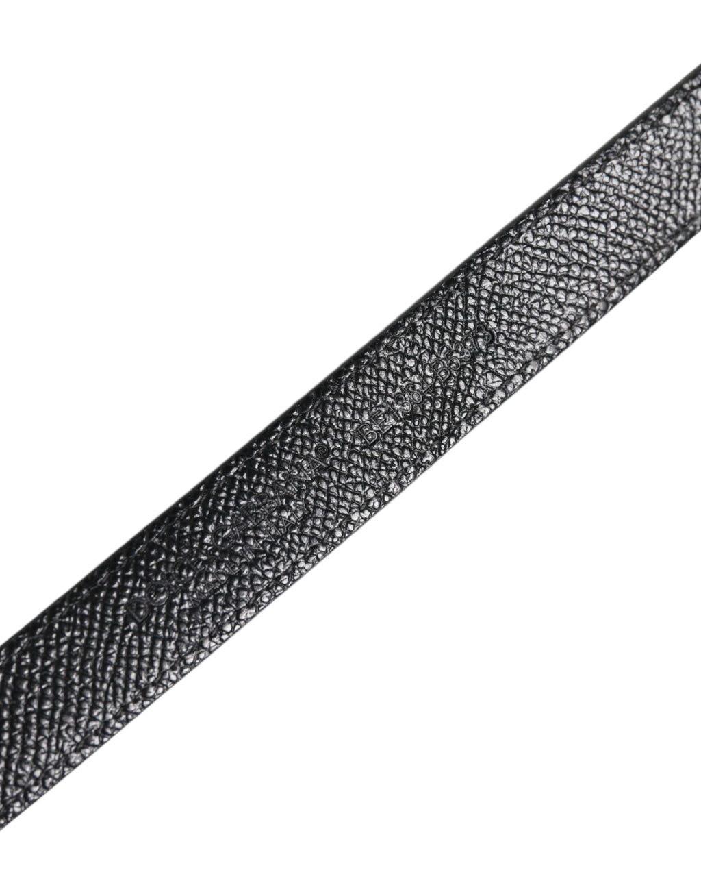 Dolce & Gabbana Black Leather Square Metal Buckle Cintura Belt