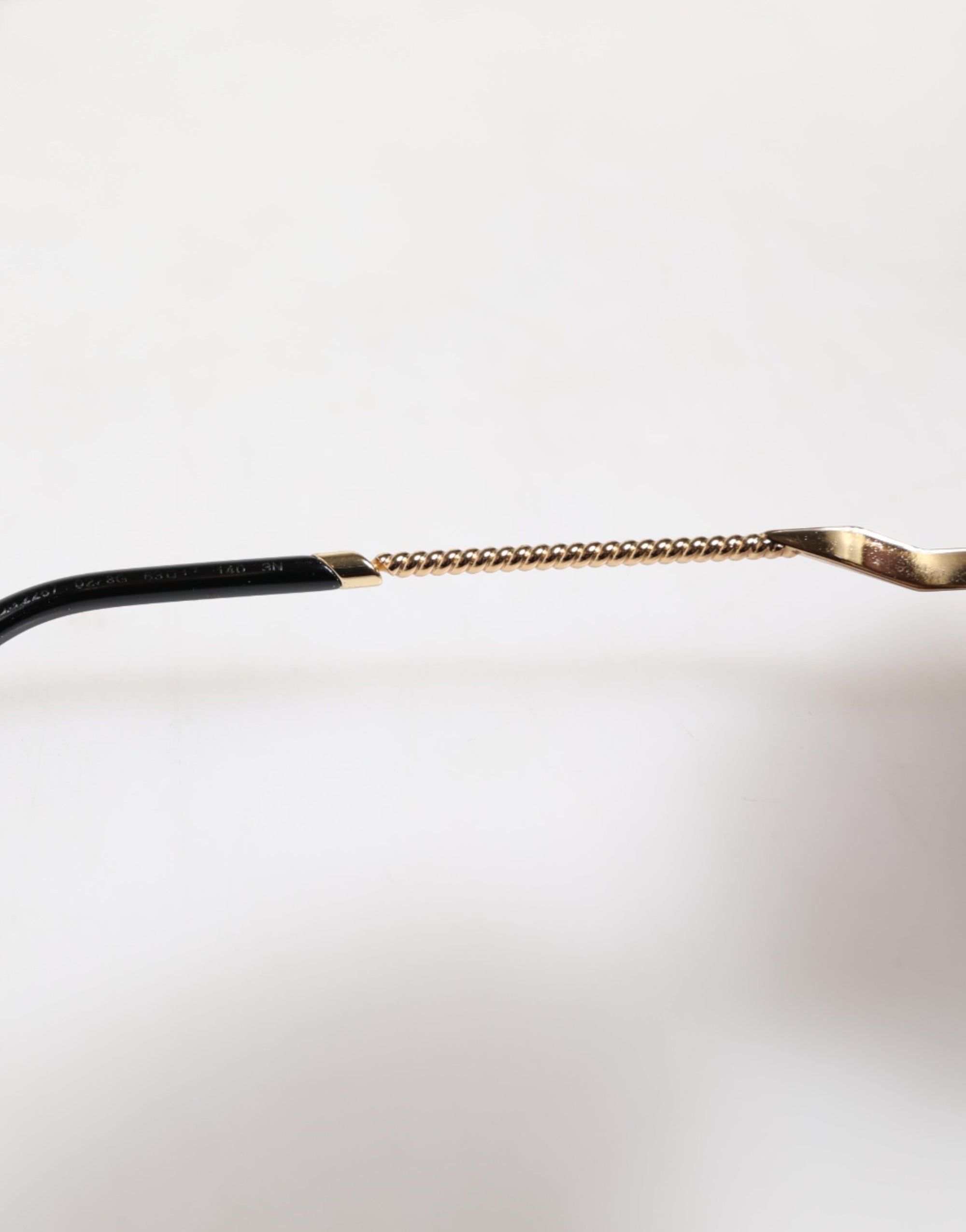 Dolce & Gabbana DG2267 Black Gold Metal Full Rim Square Sunglasses