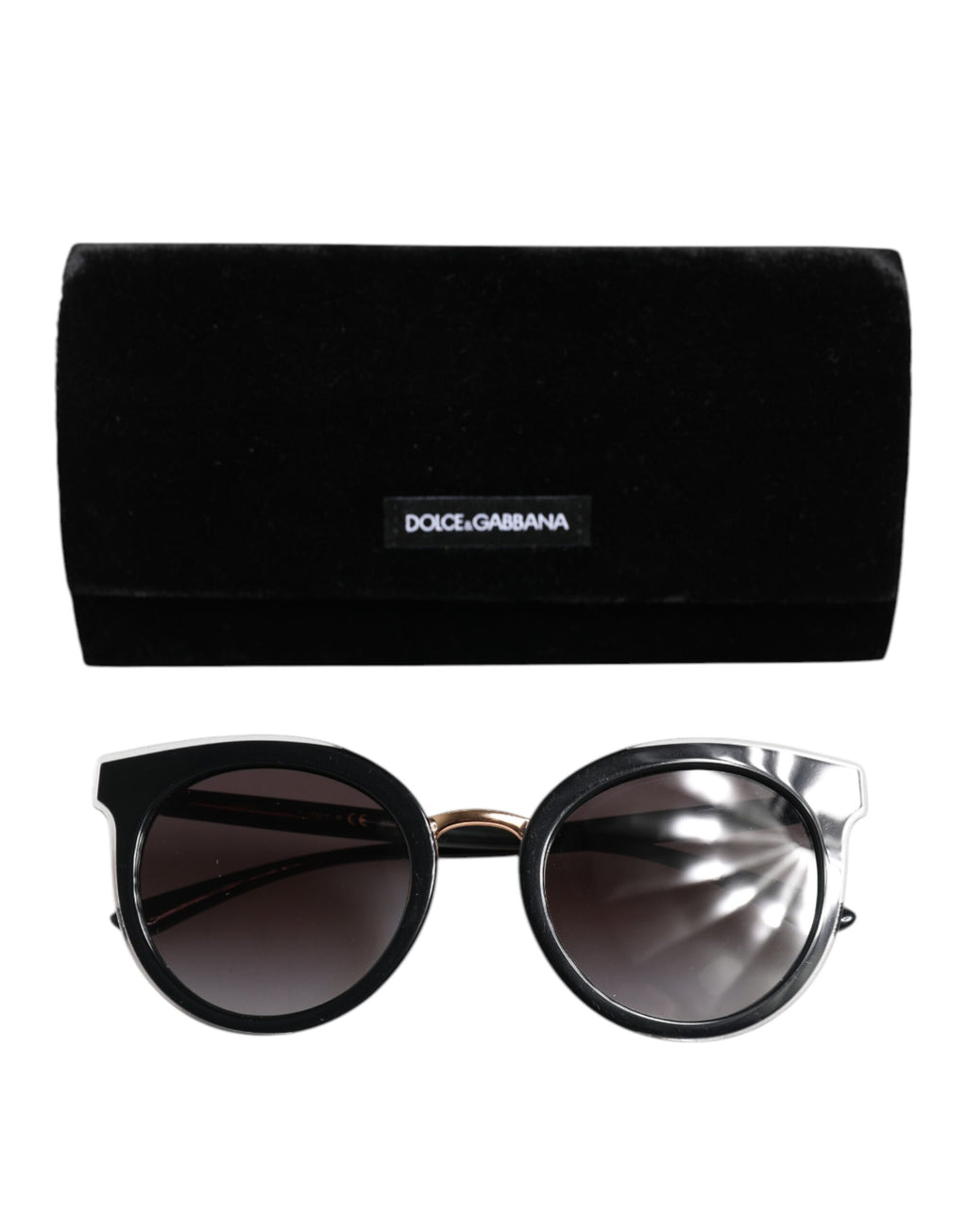 Dolce & Gabbana Black Transparent Trim Round DG4371-F Eyewear Sunglasses