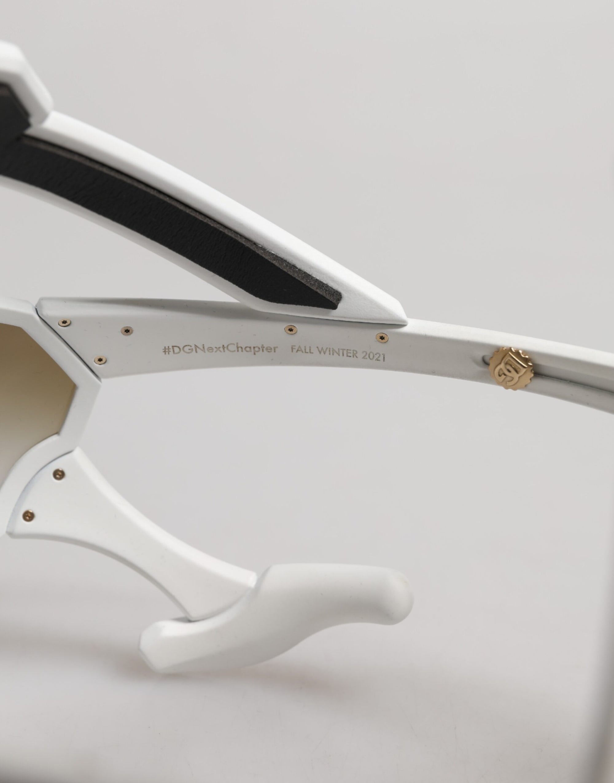 Dolce & Gabbana White Acetate Next Generation Mask Eyewear Sunglasses