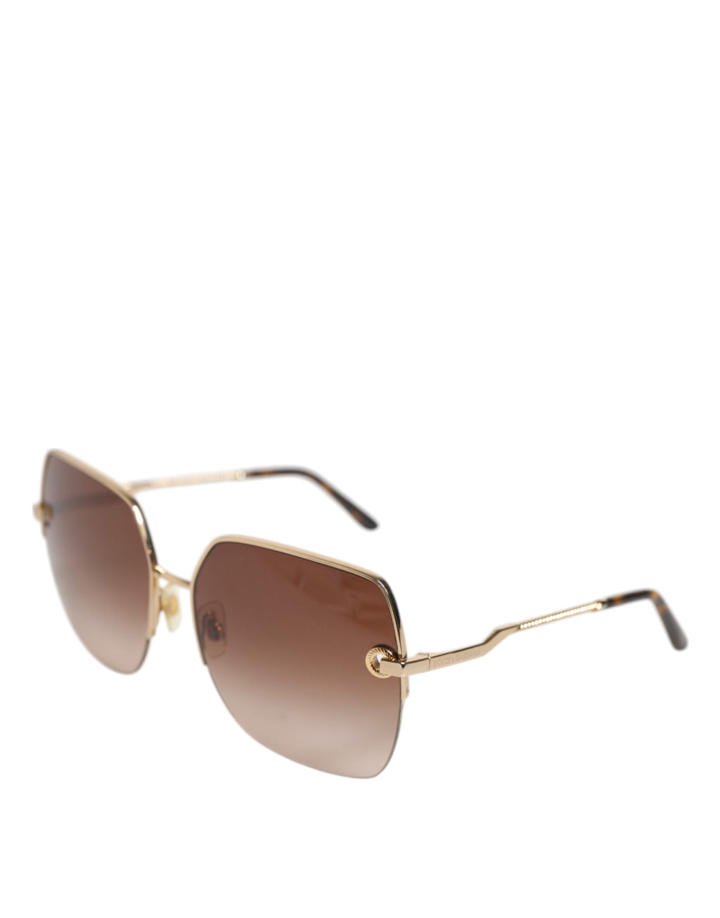 Dolce & Gabbana Gold Brown Gradient Square DG2267 Eyewear Sunglasses