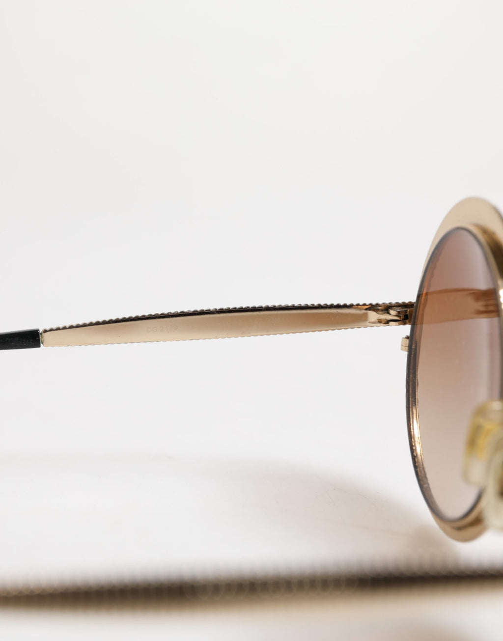 Dolce & Gabbana Gold Brown Gradient Round Frame DG2179 Eyewear Sunglasses