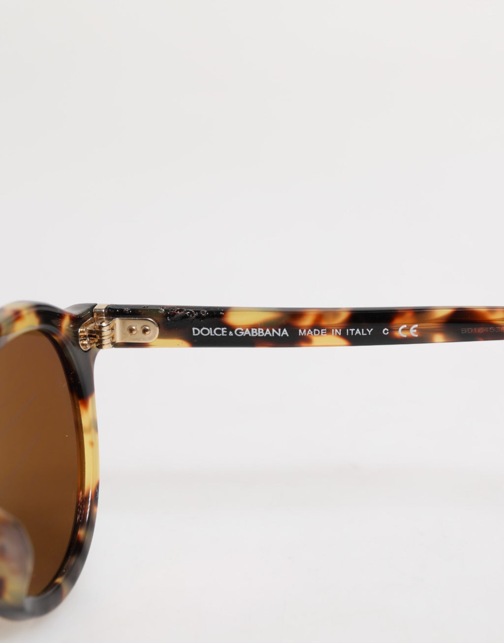 Dolce & Gabbana Brown Acetate Round Leopard Print Eyewear Sunglasses