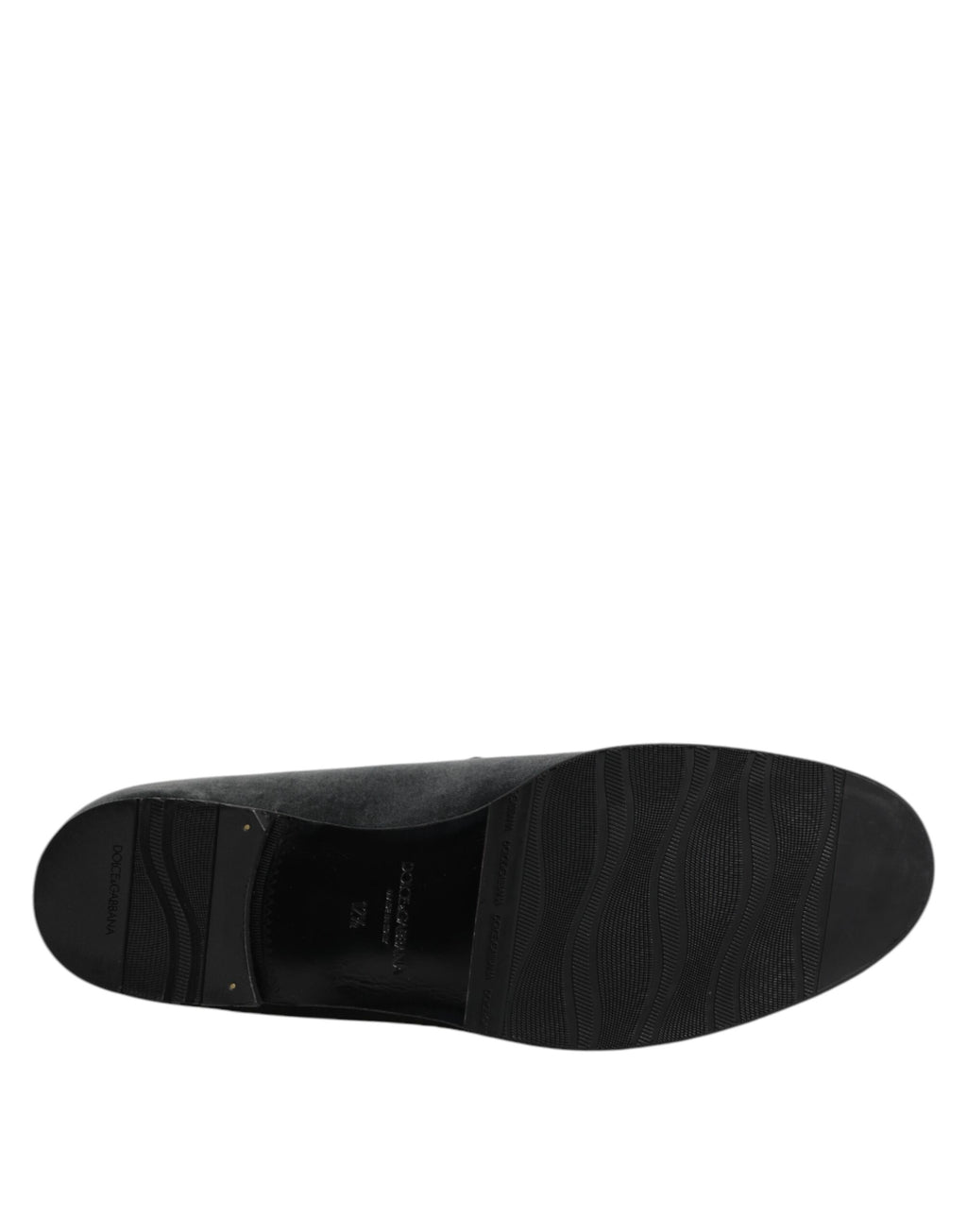 Dolce & Gabbana Black Velvet Slip On Loafers Formal Shoes