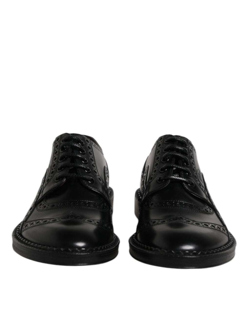 Dolce & Gabbana Black Calf Leather Derby Formal Dress Shoes