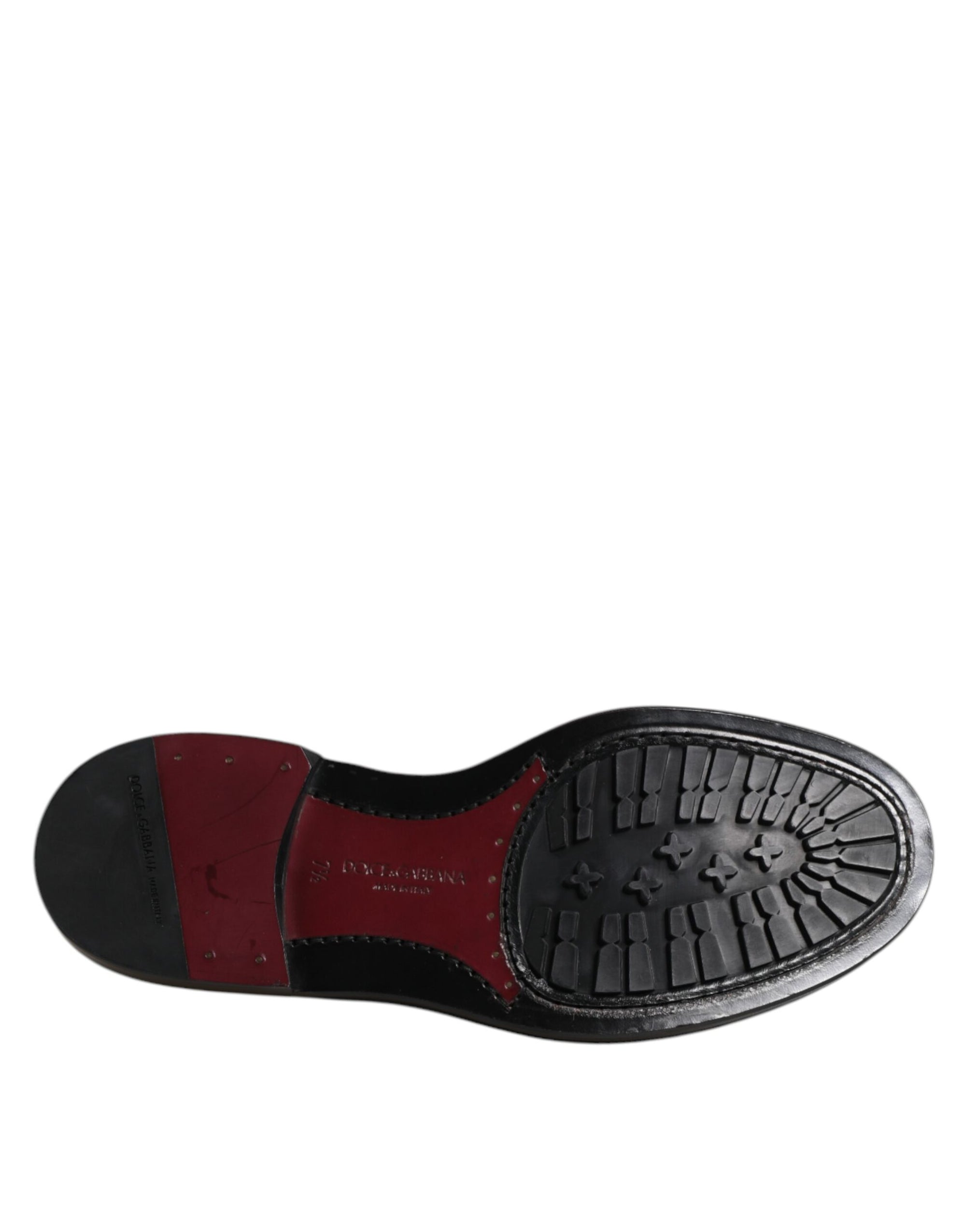 Dolce & Gabbana Black Calf Leather Derby Formal Dress Shoes