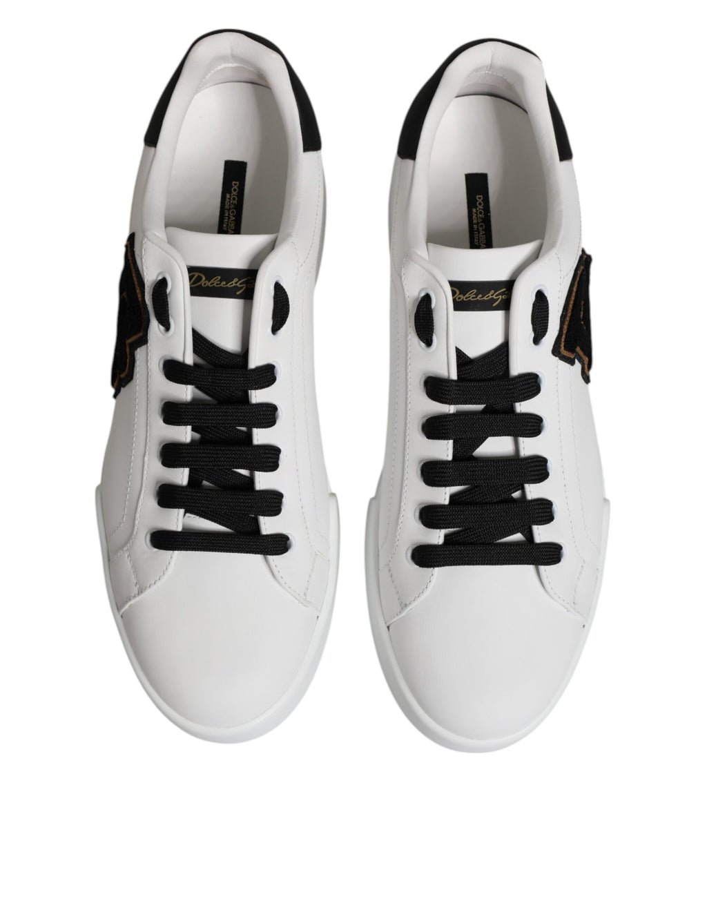 Dolce & Gabbana White DG Logo Portofino Low Top Sneakers Shoes