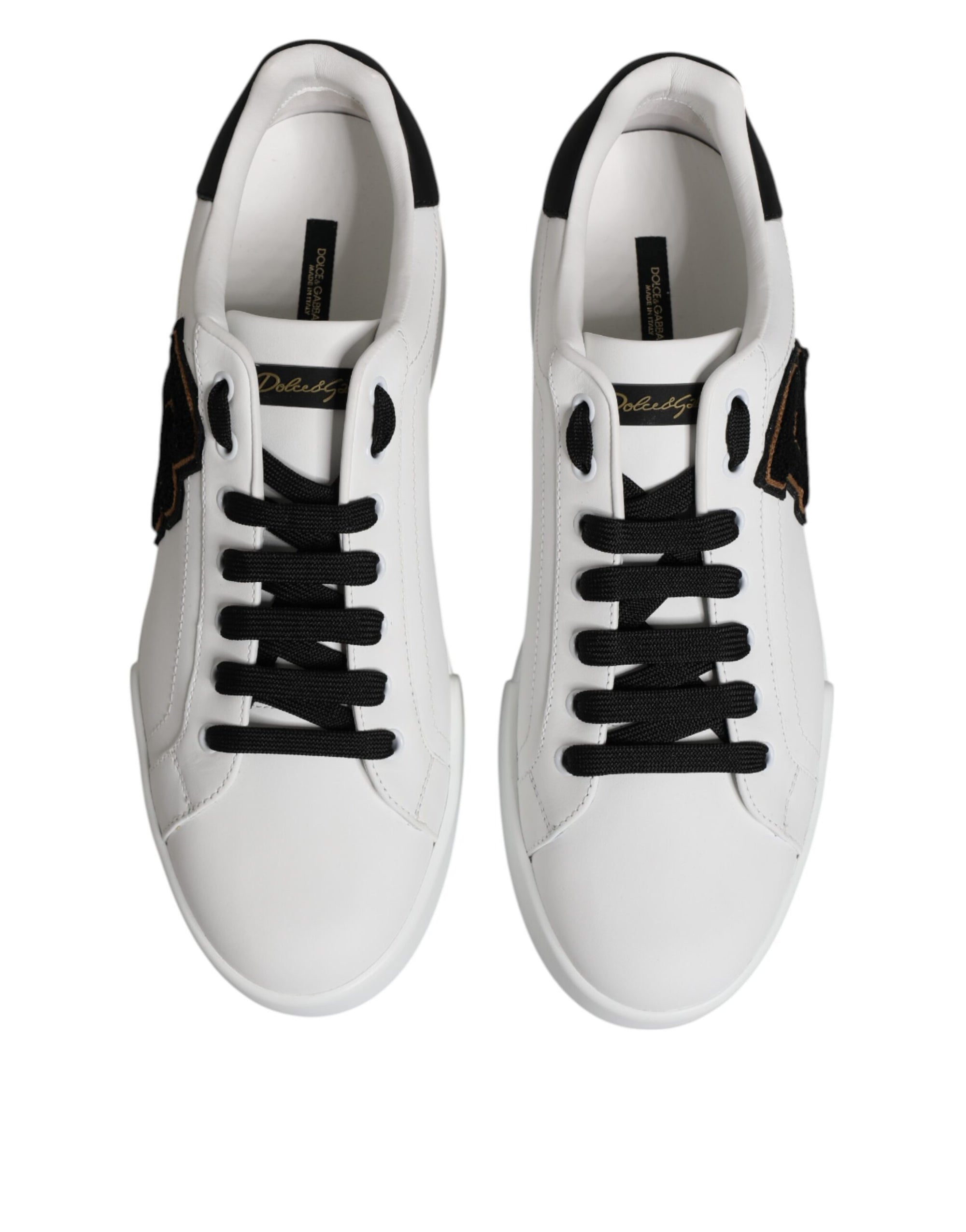 Dolce & Gabbana White DG Logo Portofino Low Top Sneakers Shoes
