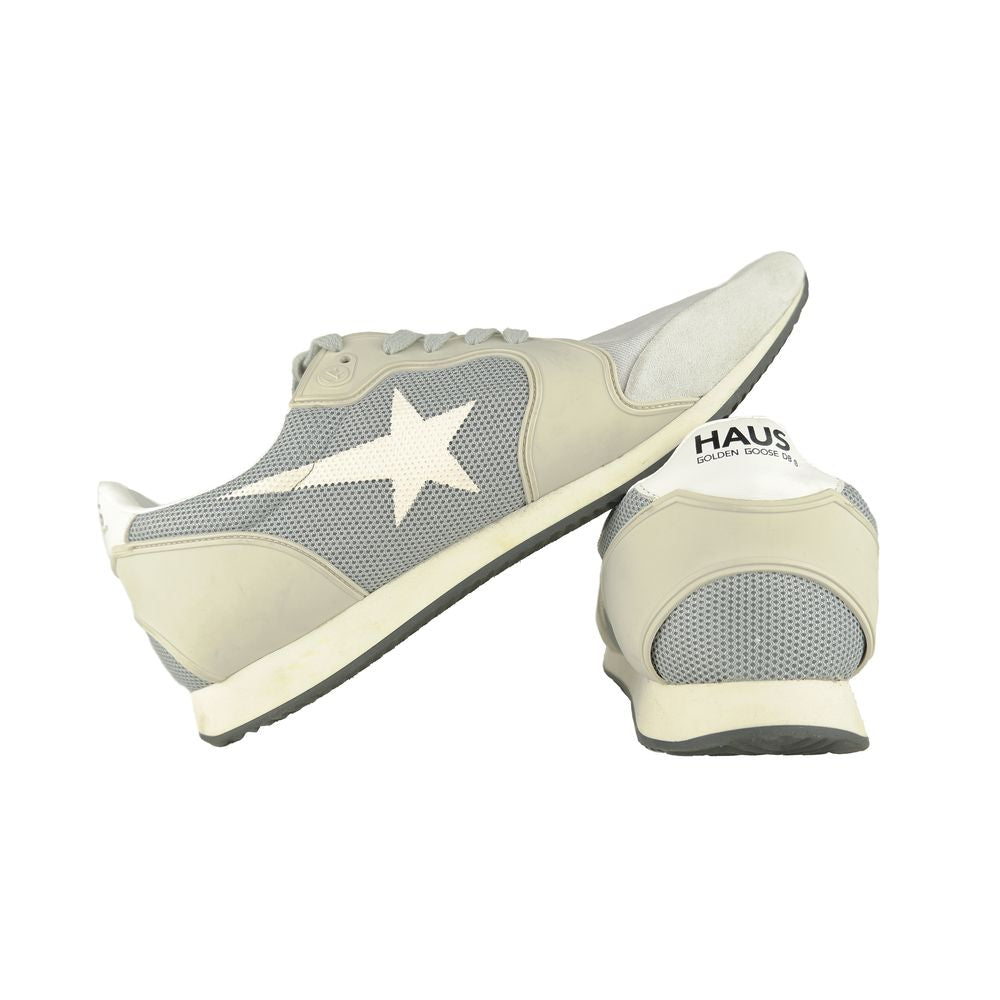 Golden Goose Gray Leather Men Sneaker